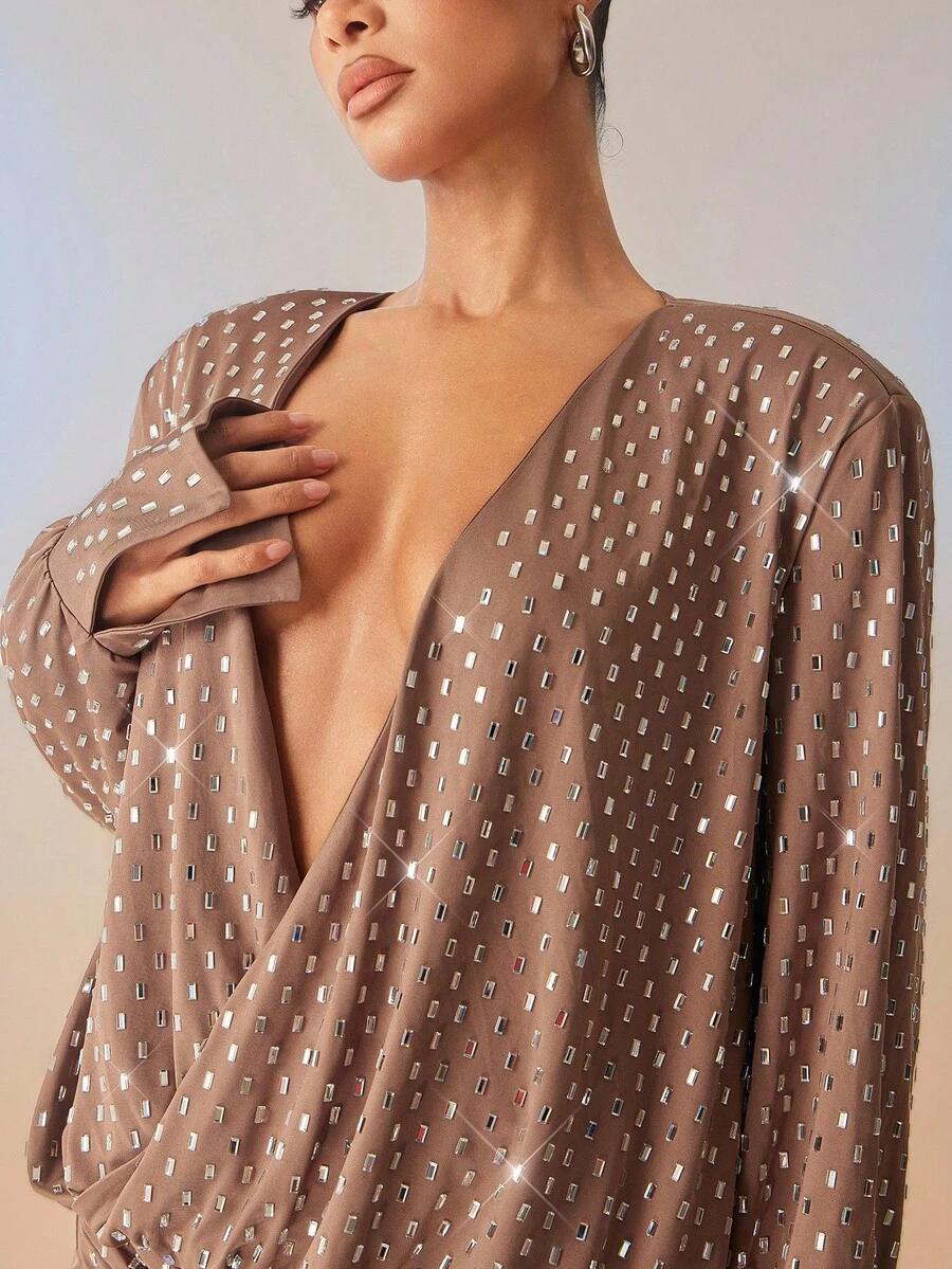 SHEIN MINI SUKIENKA DŁUGI RĘKAW S06__M