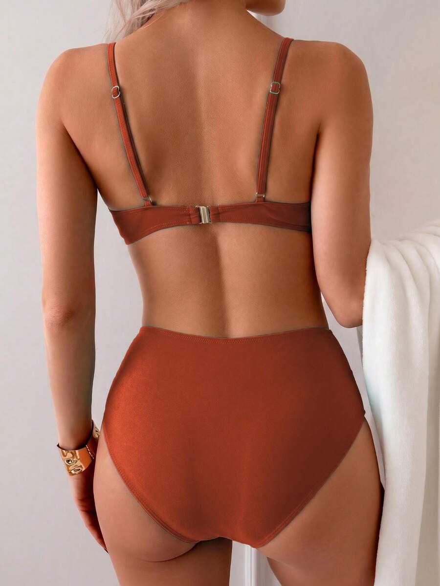 SHEIN DWUCZĘŚCIOWY STRÓJ KĄPIELOWY S09__L