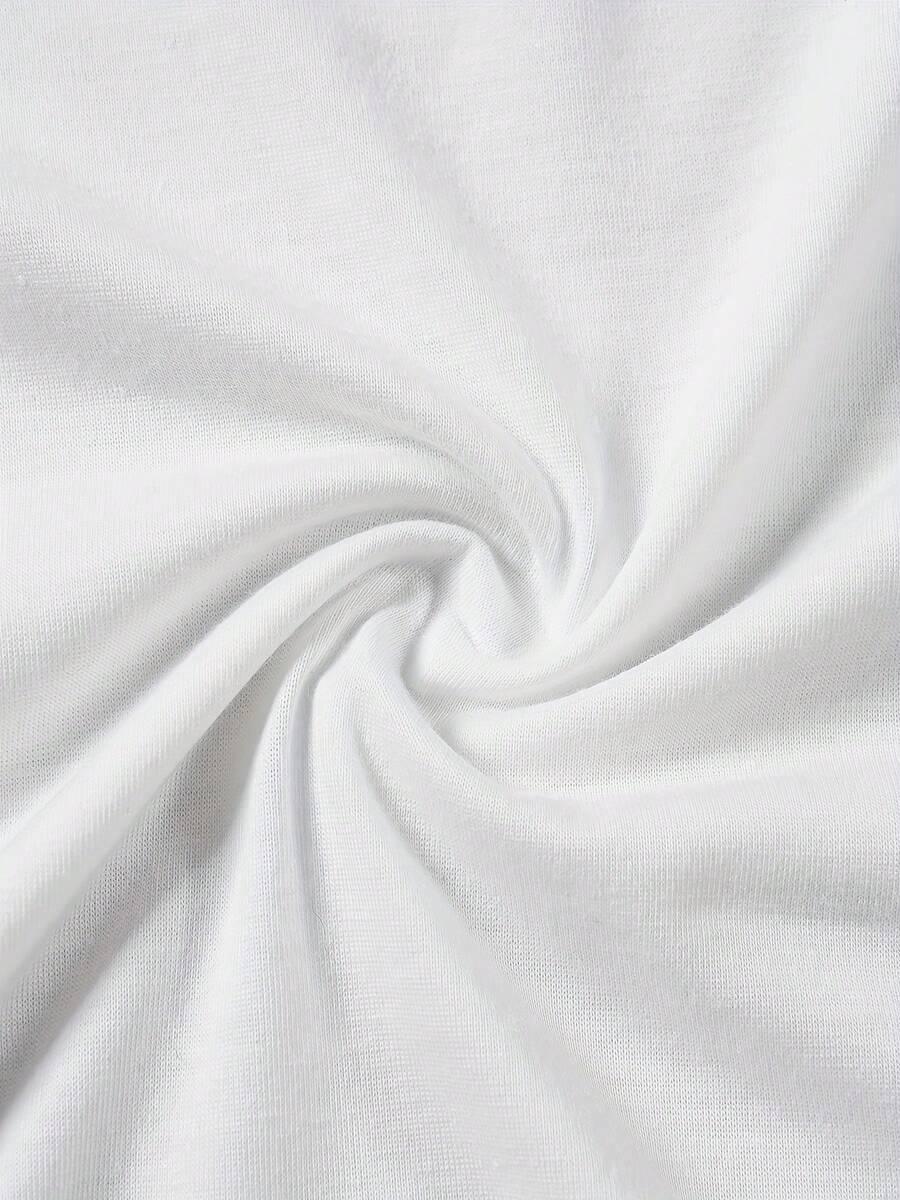 SHEIN BIAŁY T-SHIRT PRINT S06__M