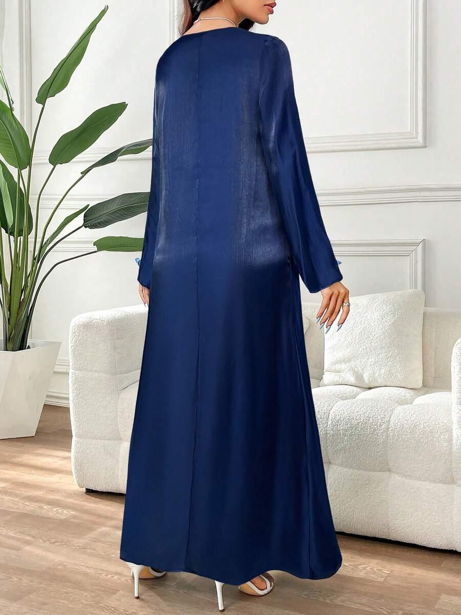 SHEIN GRANATOWA MAXI SUKIENKA S06__L
