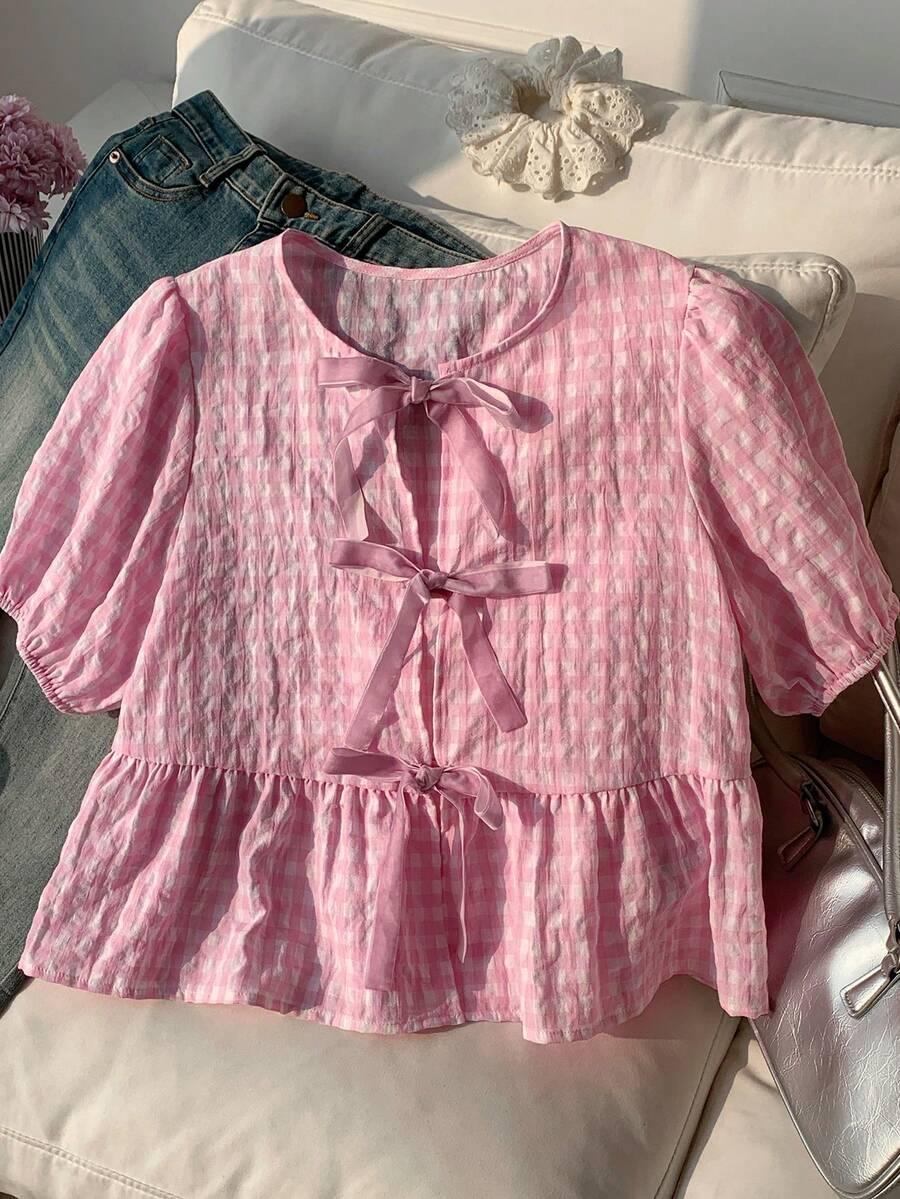 SHEIN RÓŻOWA KOSZULA KRÓTKI RĘKAW S06__M