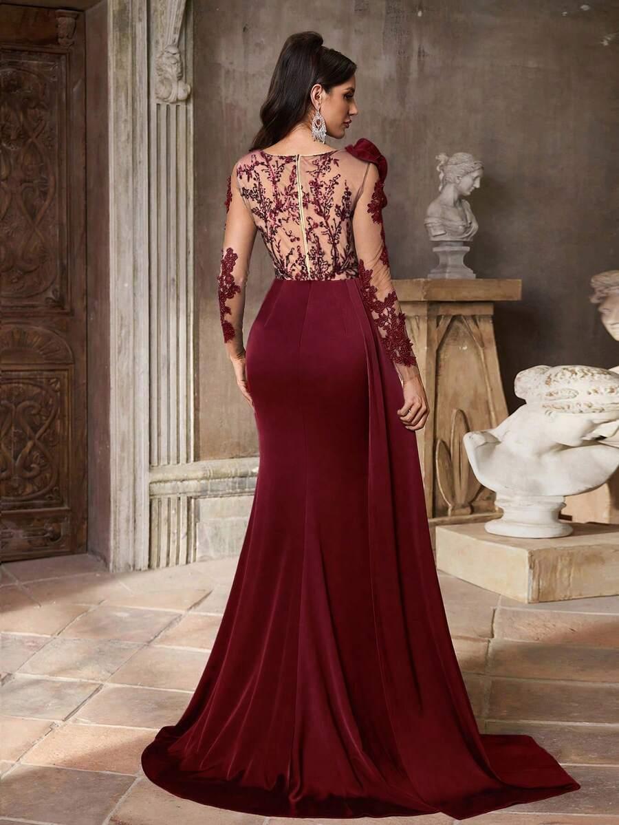 AUREIA BORDOWA MAXI SUKIENKA S06__L