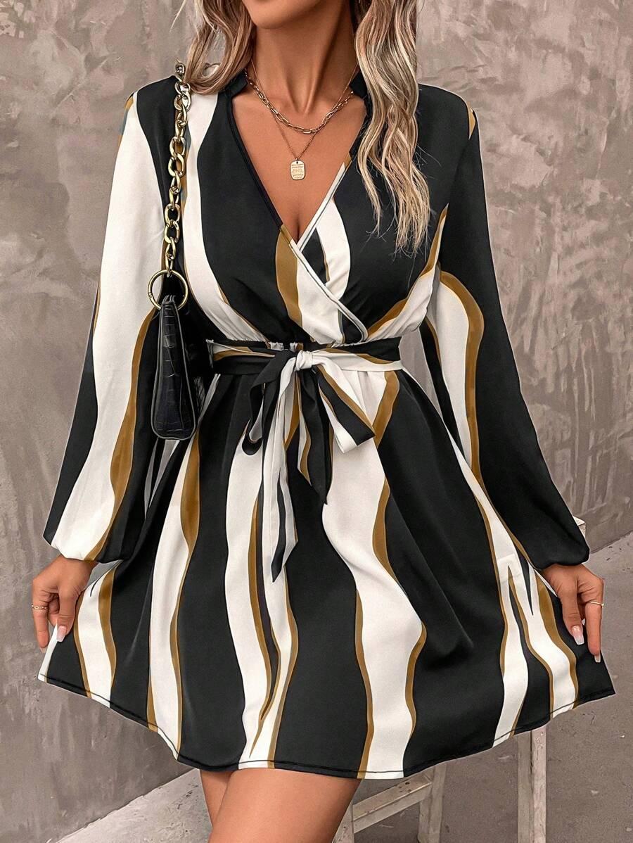 SHEIN MINI SUKIENKA KONTRAST S06__L