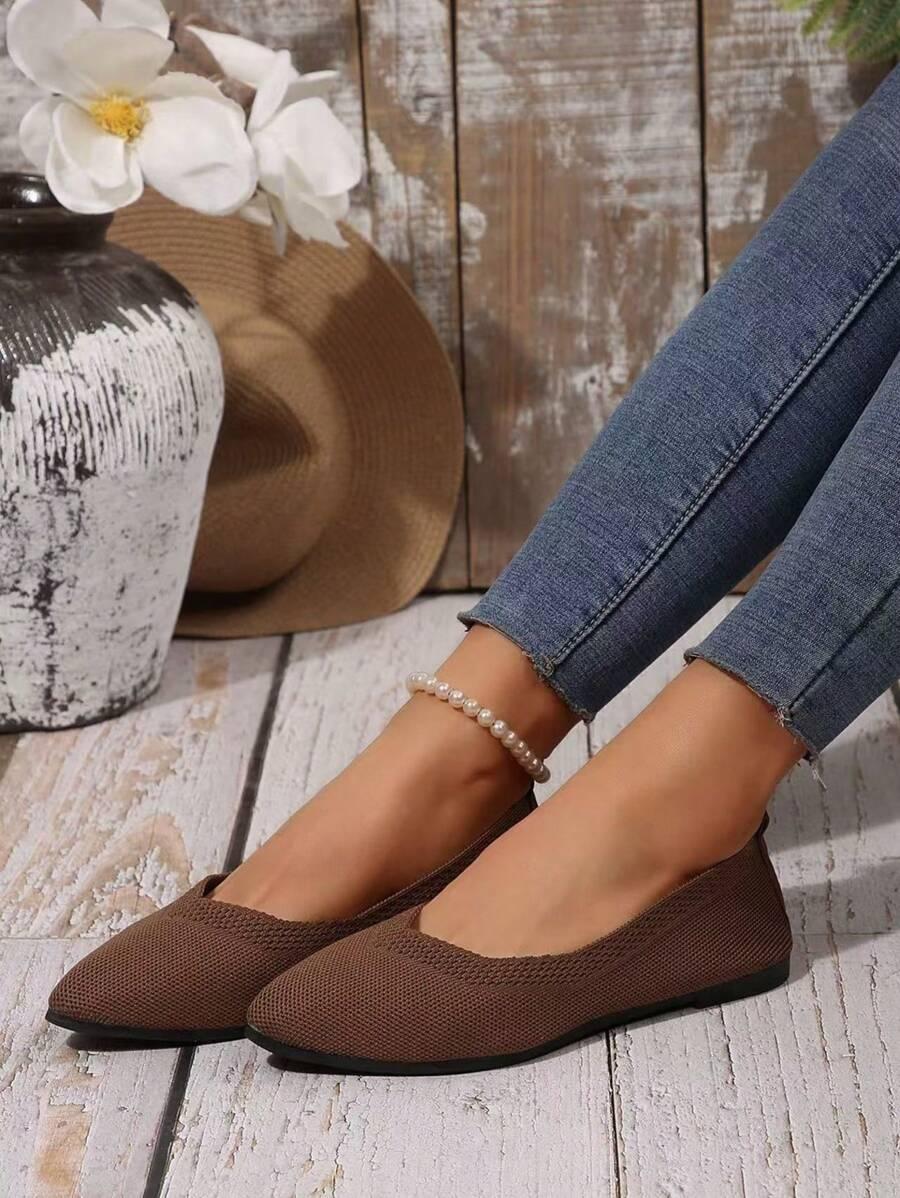 SHEIN BRĄZOWE BALERINY SIATECZKA S06__39