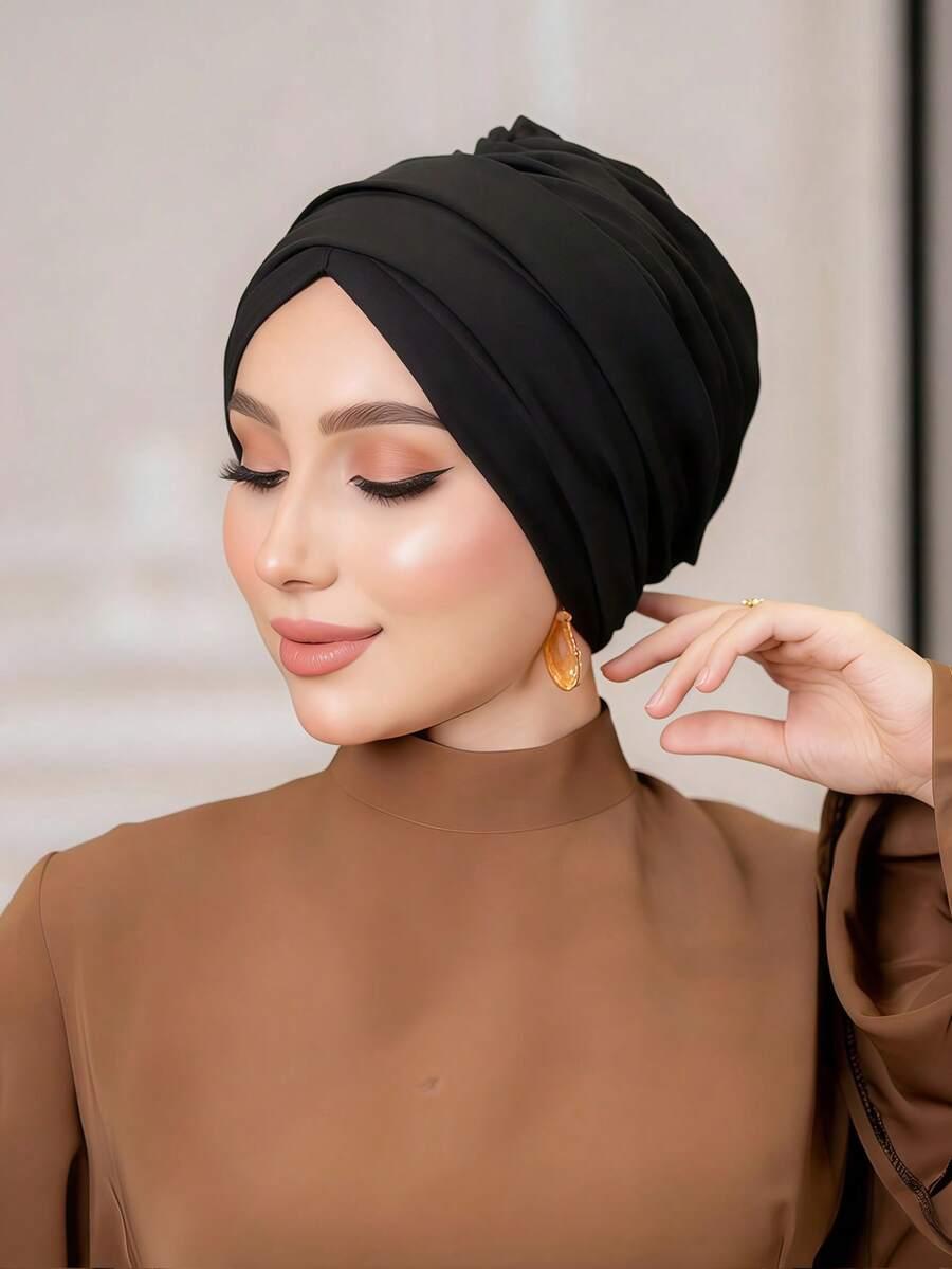 SHEIN CZARNY TURBAN NA GŁOWĘ S07__