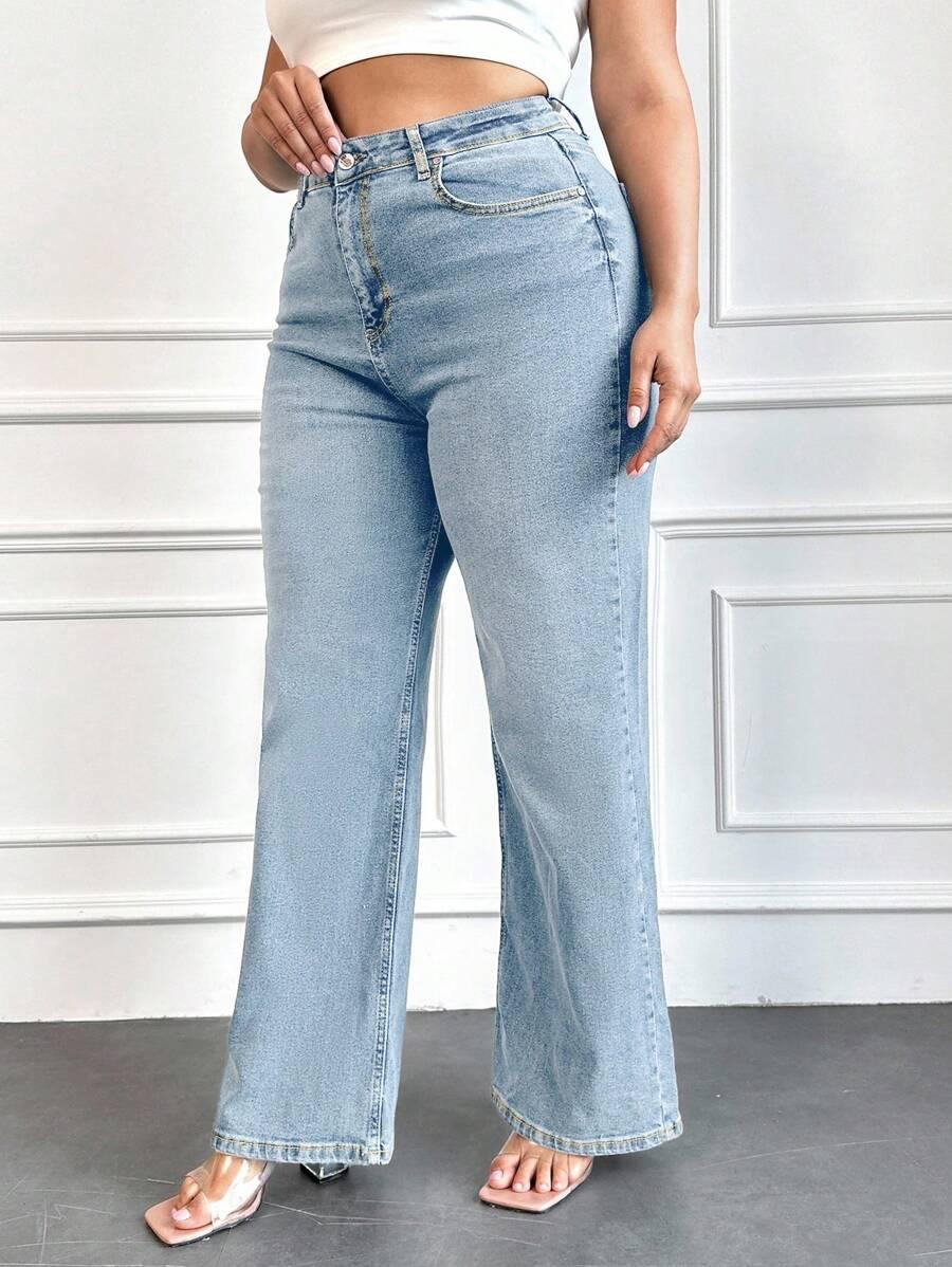 EURMUSE NIEBIESKIE SPODNIE JEANS S06__48