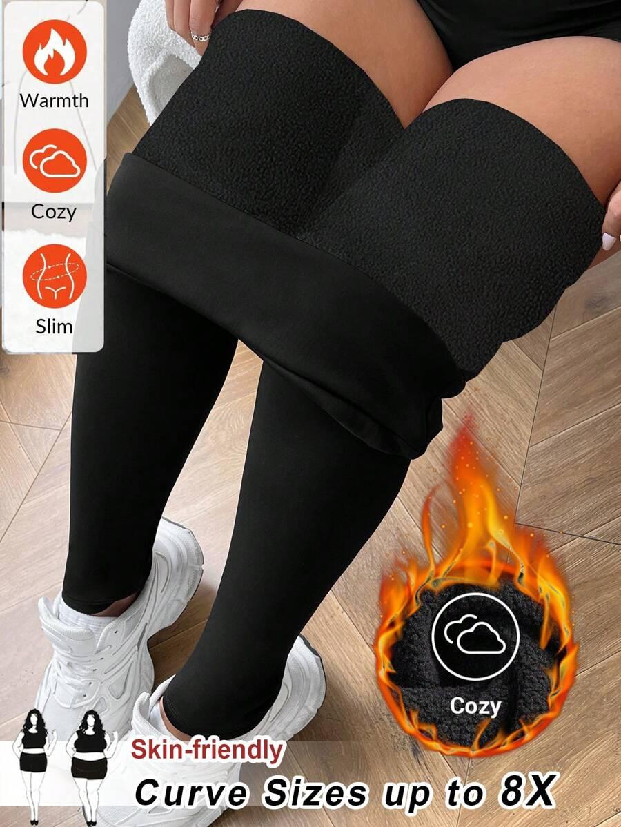SHEIN CZARNE OCIEPLANE LEGGINSY S06__60