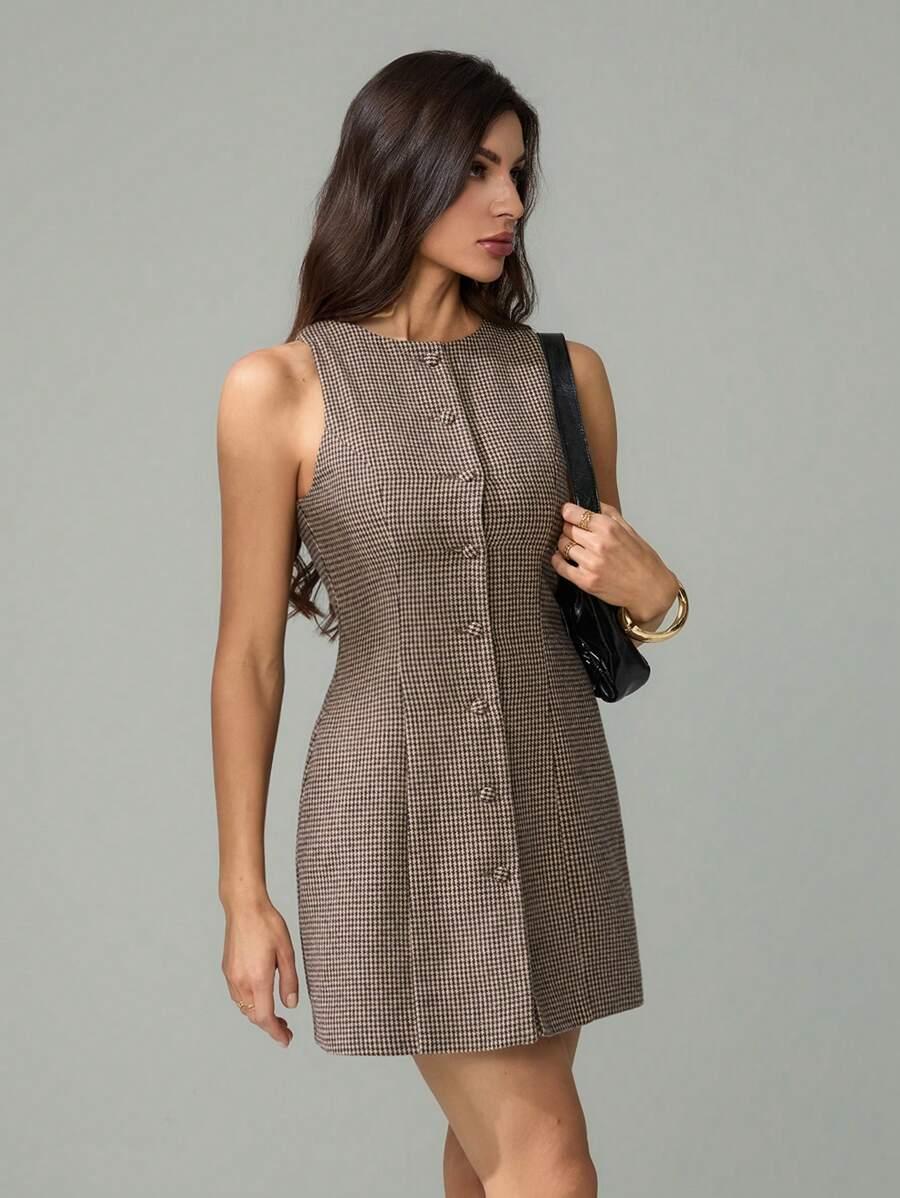 SHEIN MINI SUKIENKA BEZ RĘKAWÓW S06__M