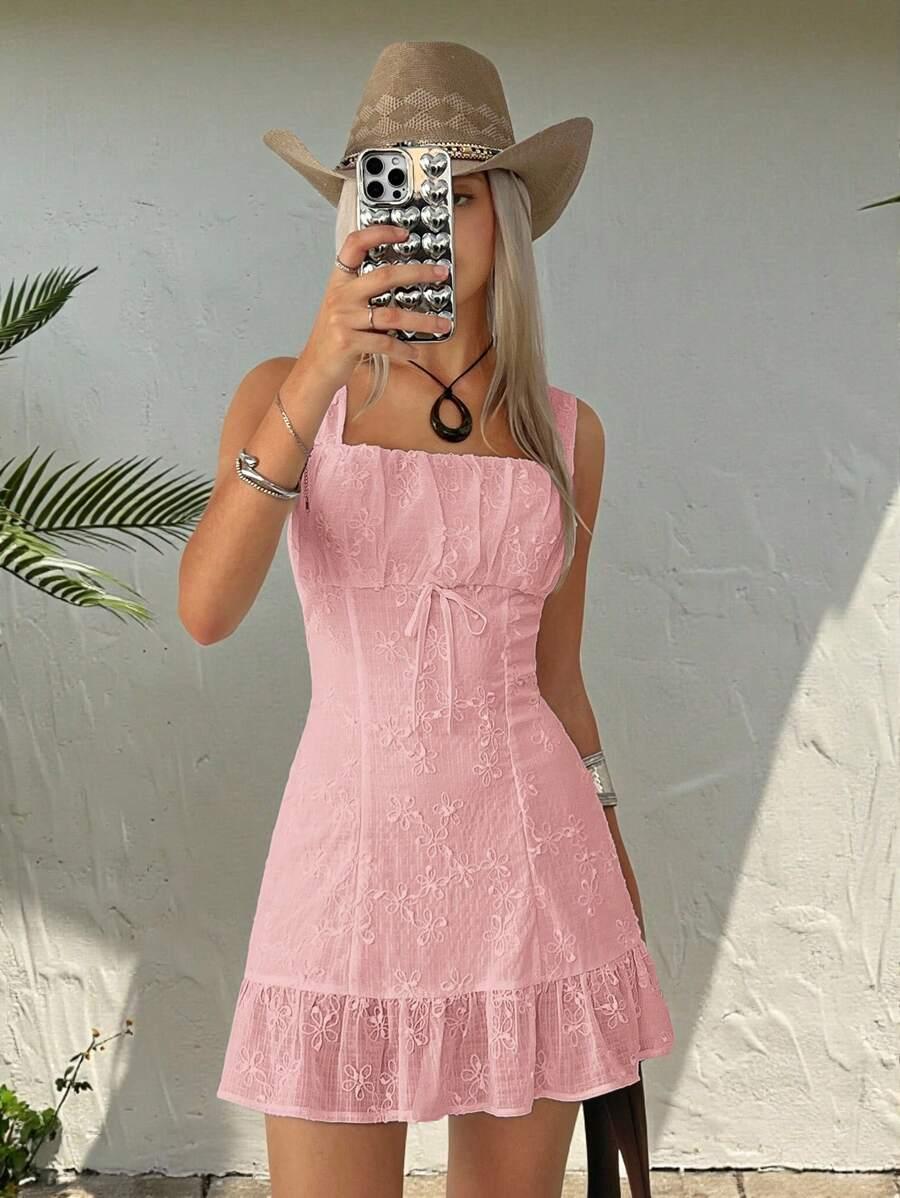 SHEIN RÓŻOWA SUKIENKA HAFT S06__L