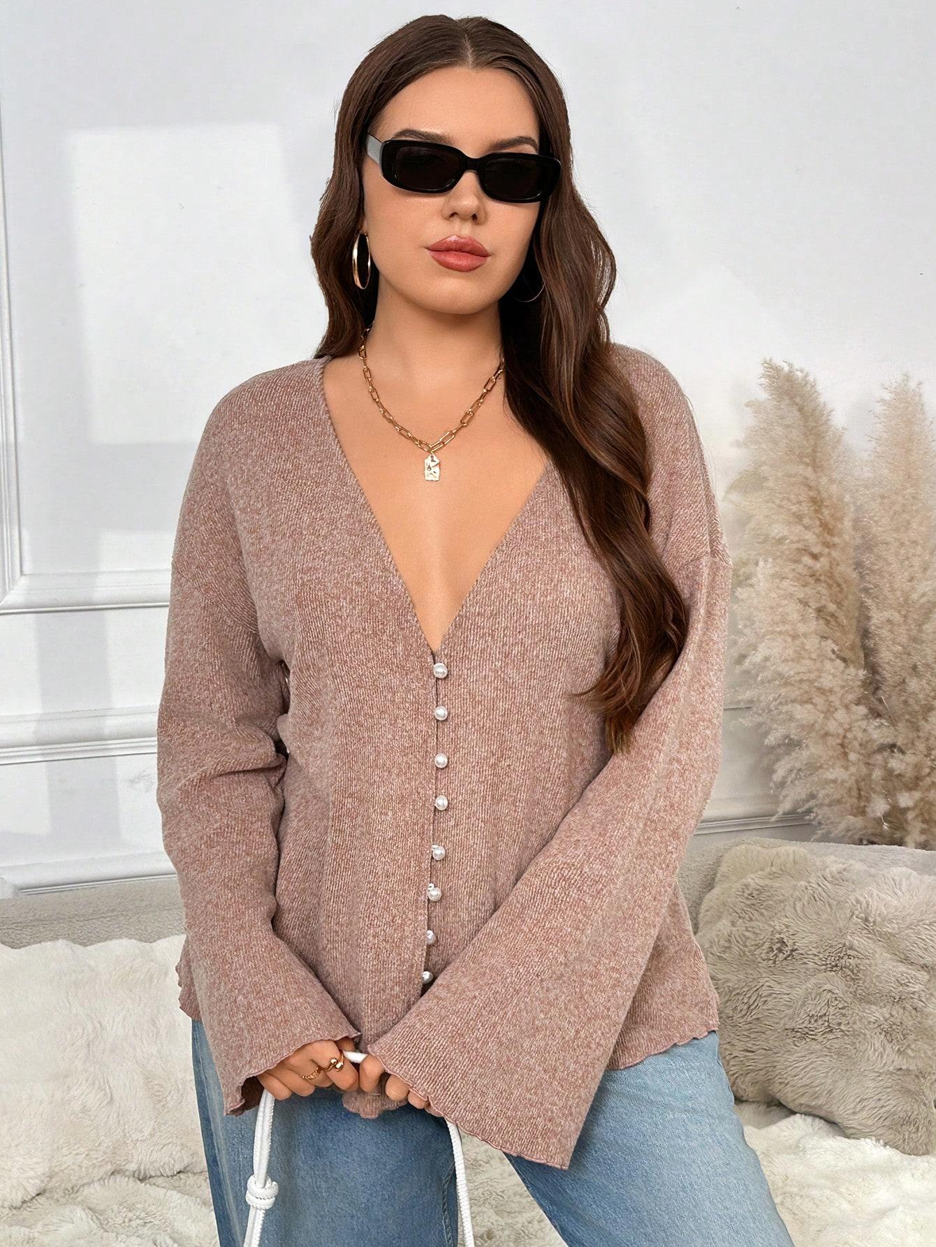 SHEIN RÓŻOWA BLUZKA V-NECK S06__44