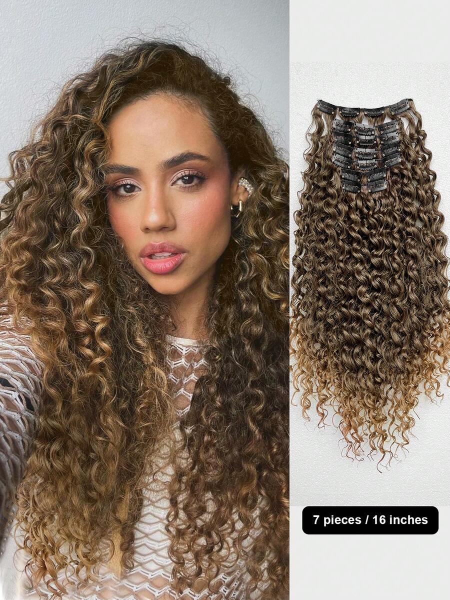 SHEIN SZTUCZNE WŁOSY CLIP IN CAŁA GŁOWA S07__46CM