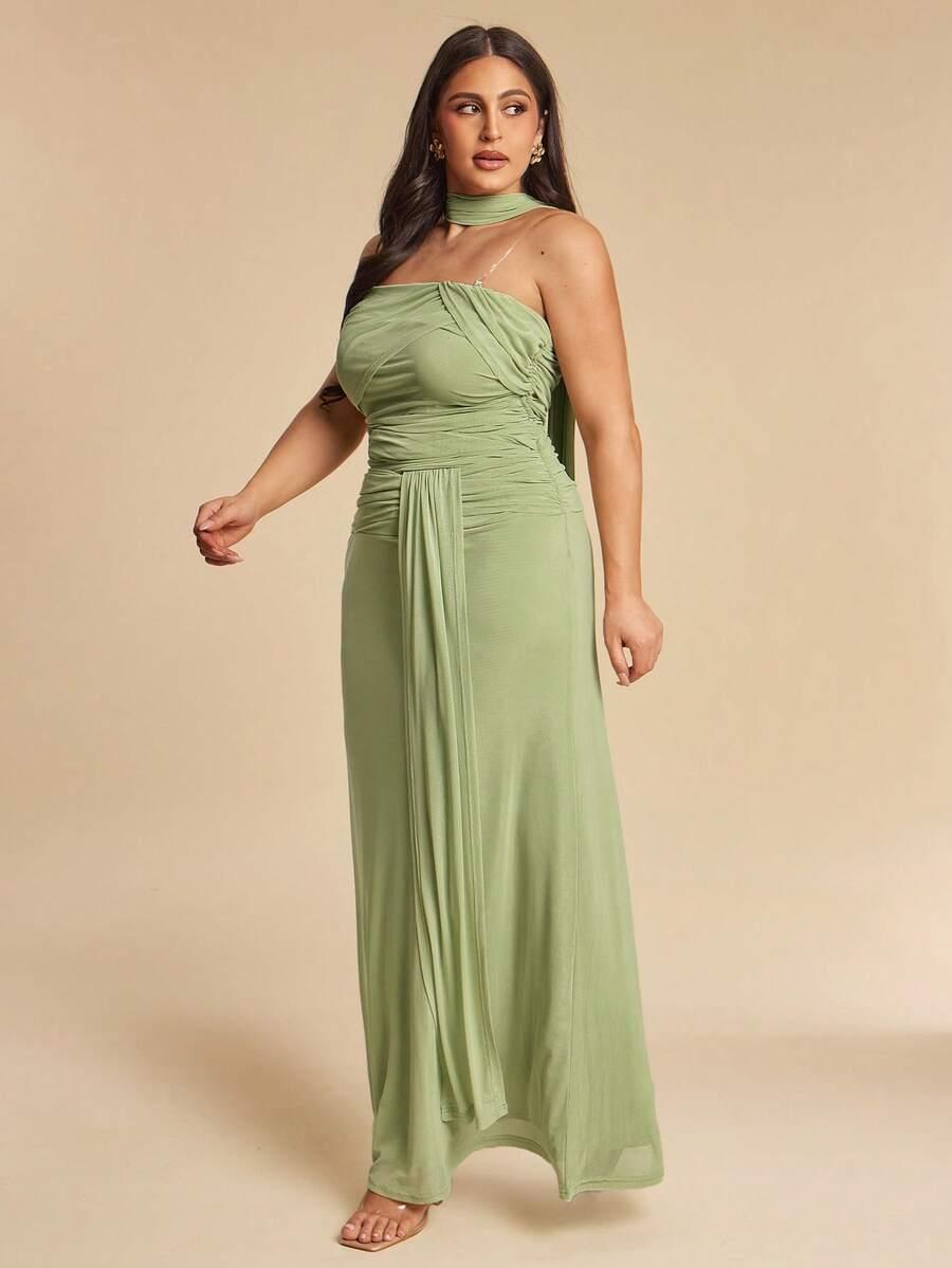 SHEIN ZIELONA MAXI SUKIENKA S06__XXL