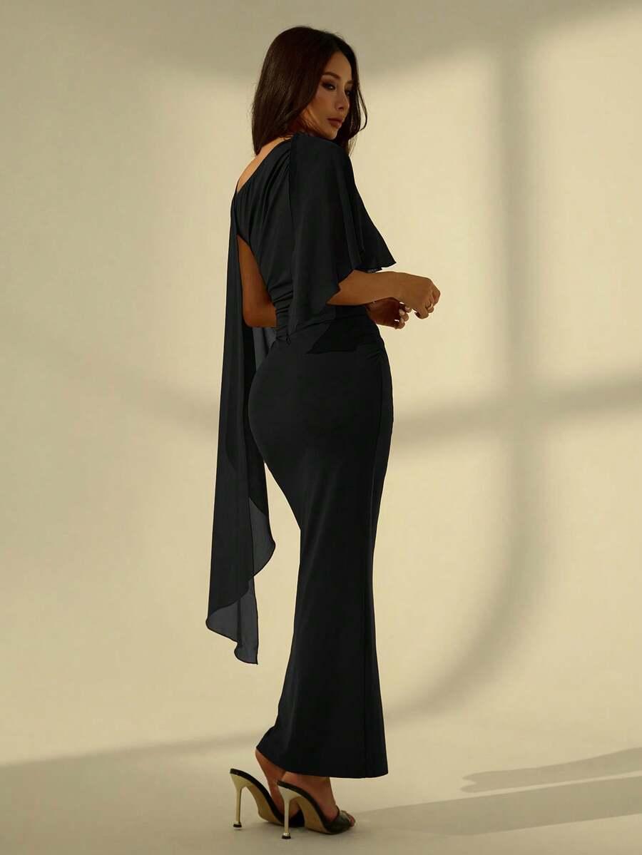 SHEIN CZARNA MAXI SUKIENKA S06__M