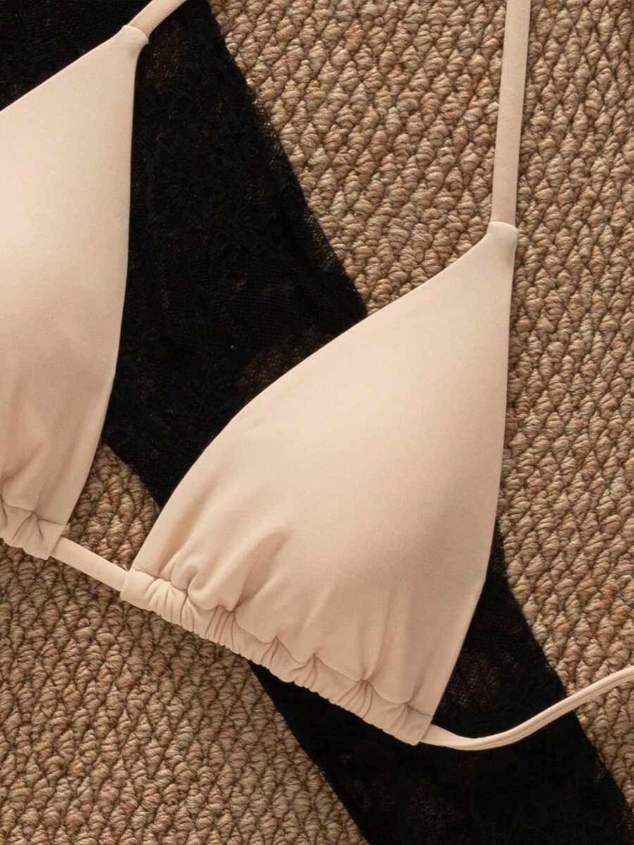SHEIN STRÓJ KĄPIELOWY DWUCZĘŚCIOWY KOMPLET TOP S09__L