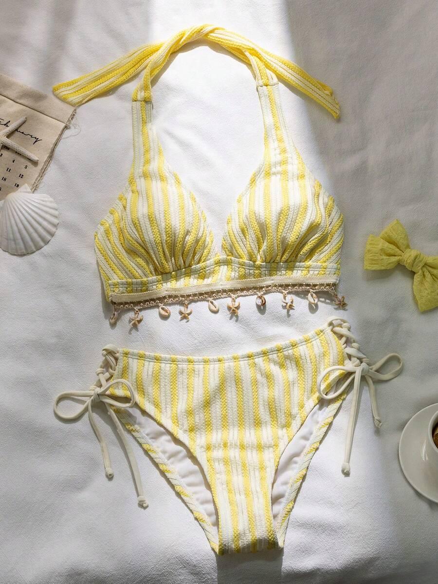 SHEIN DWUCZĘŚCIOWY STRÓJ KĄPIELOWY S09__L