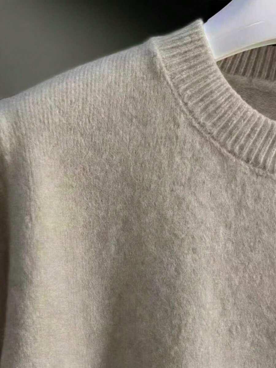 SHEIN BEŻOWY DZIANINOWY T-SHIRT S06__XL