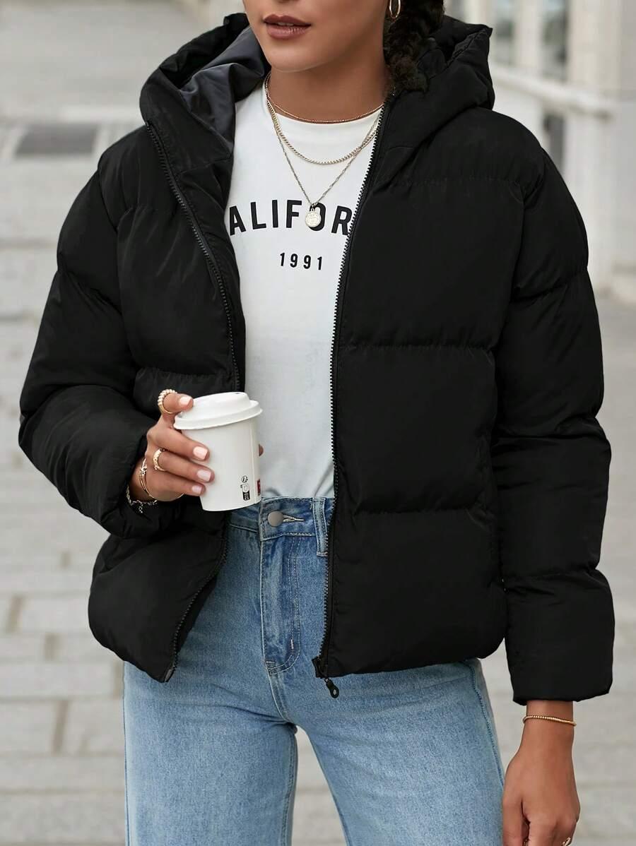 SHEIN CZARNA PIKOWANA KURTKA W01__M