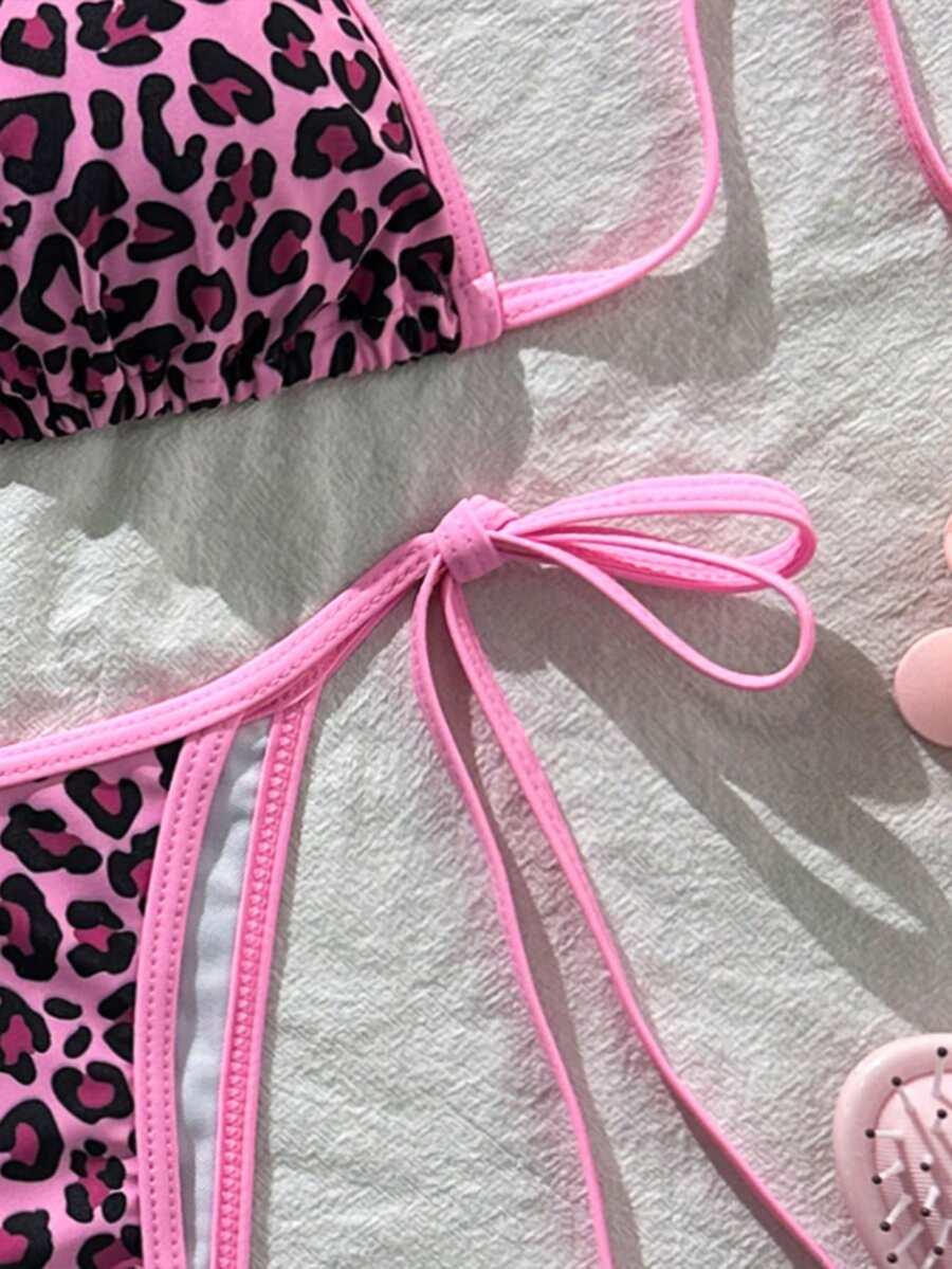 SHEIN DWUCZĘŚCIOWY STRÓJ KĄPIELOWY ANIMAL PRINT S09__M