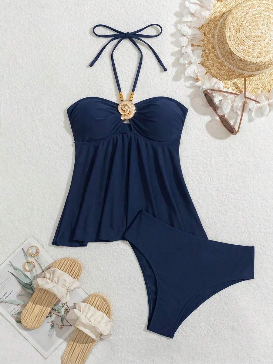 SHEIN DWUCZĘŚCIOWY STRÓJ KĄPIELOWY S09__XL