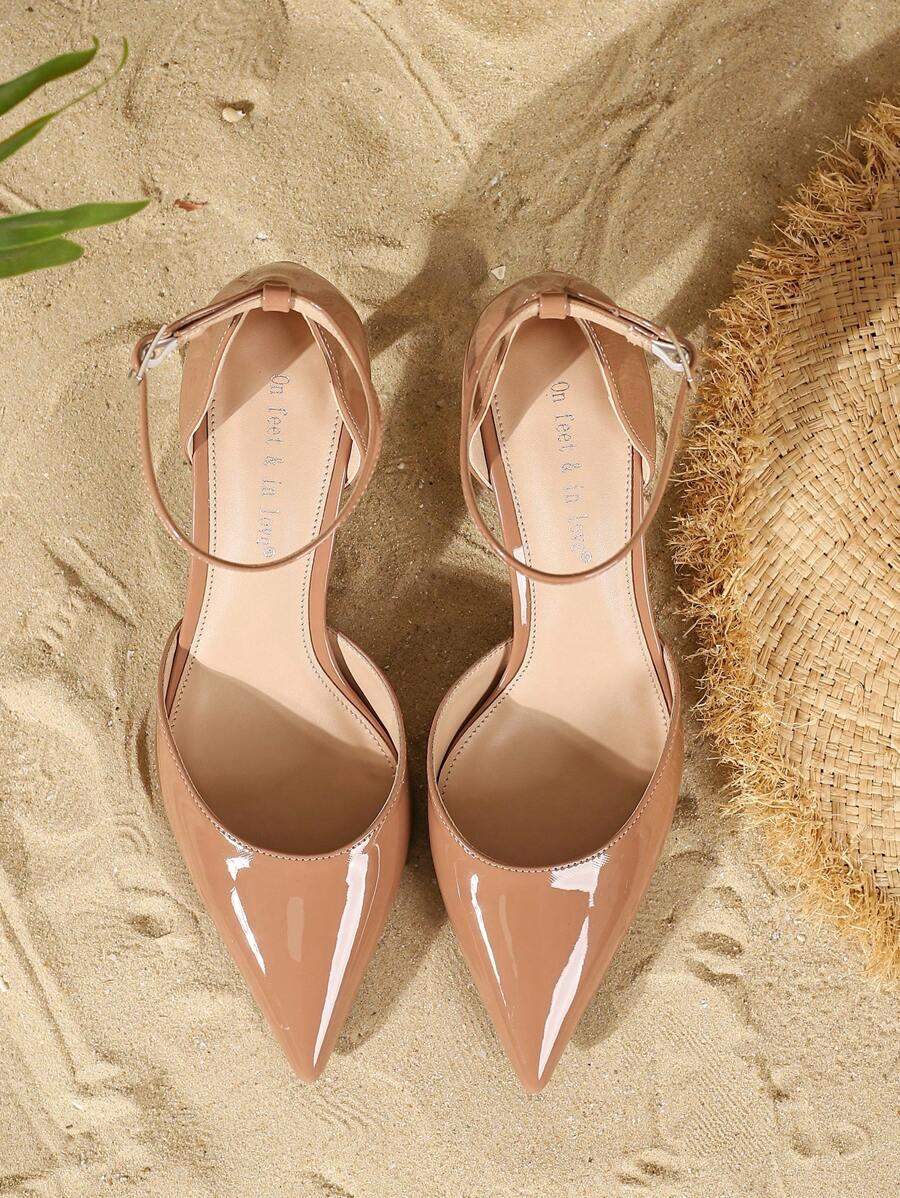 ON FEET& IN LOVE BEŻOWE CZÓŁENKA OBCAS S06__36