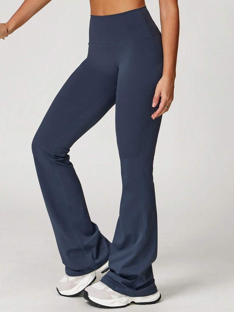MASKERT GRANATOWE LEGGINSY DZWONY S06__S