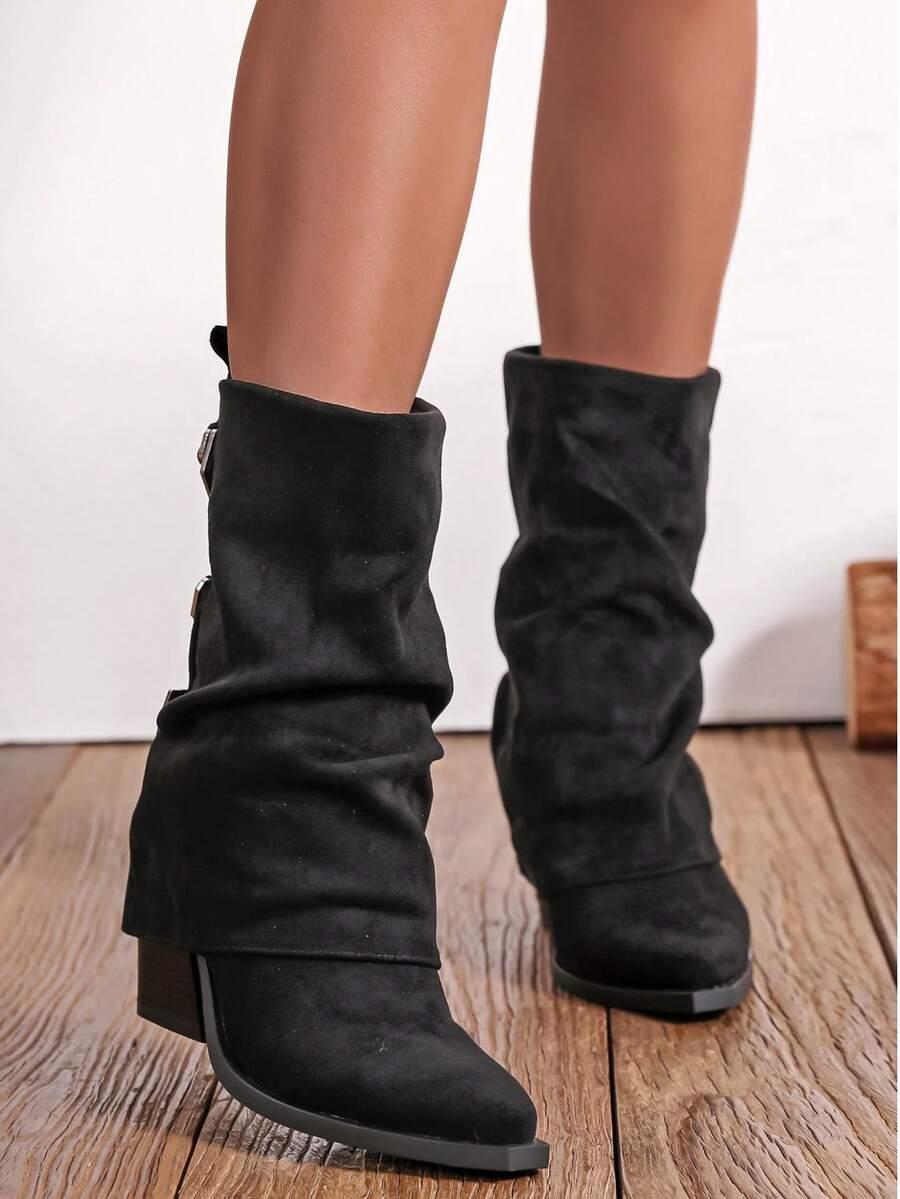 SHEIN CZARNE KOZAKI KOWBOJKI W01__41
