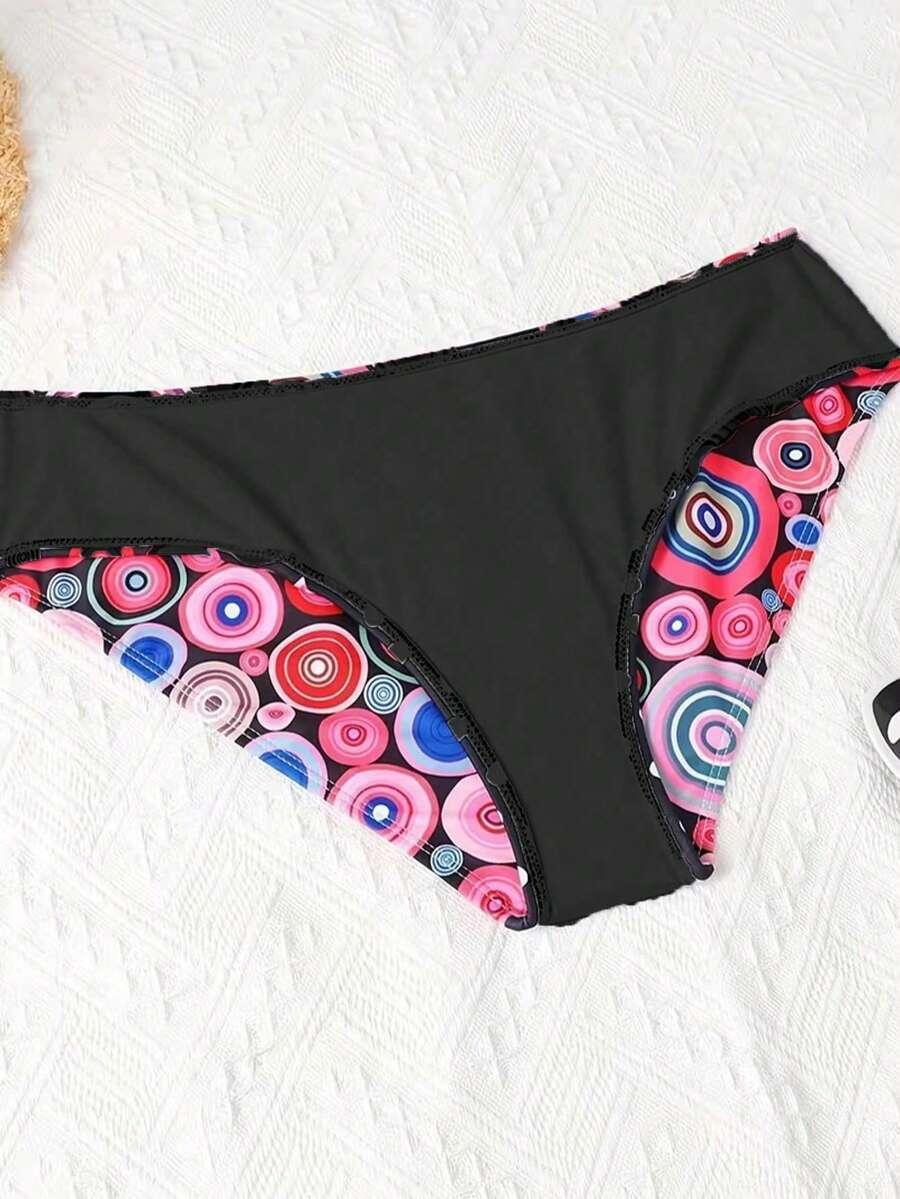 SHEIN DWUCZĘŚCIOWY STRÓJ KĄPIELOWY MIX WZORÓW S09__M