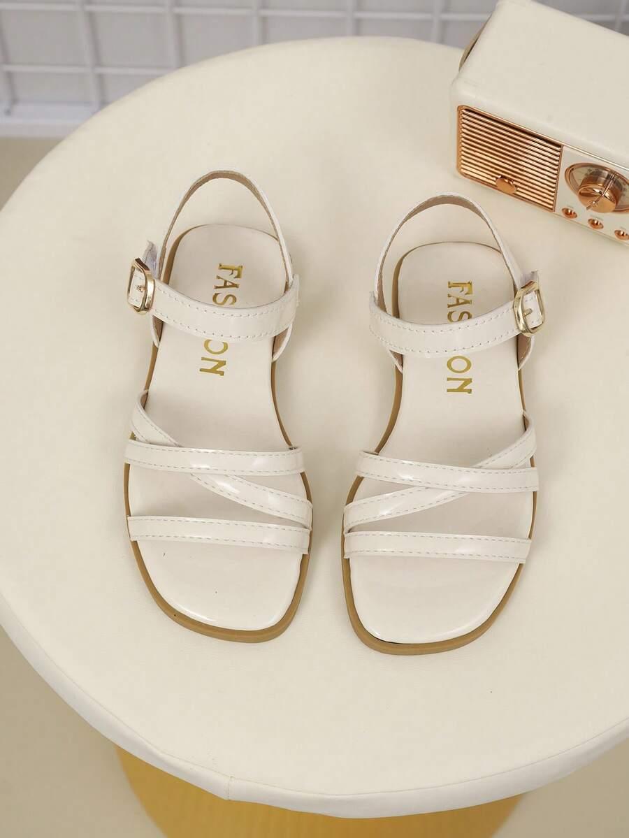 SHEIN KREMOWE SANDAŁY NA RZEPY PK01__33