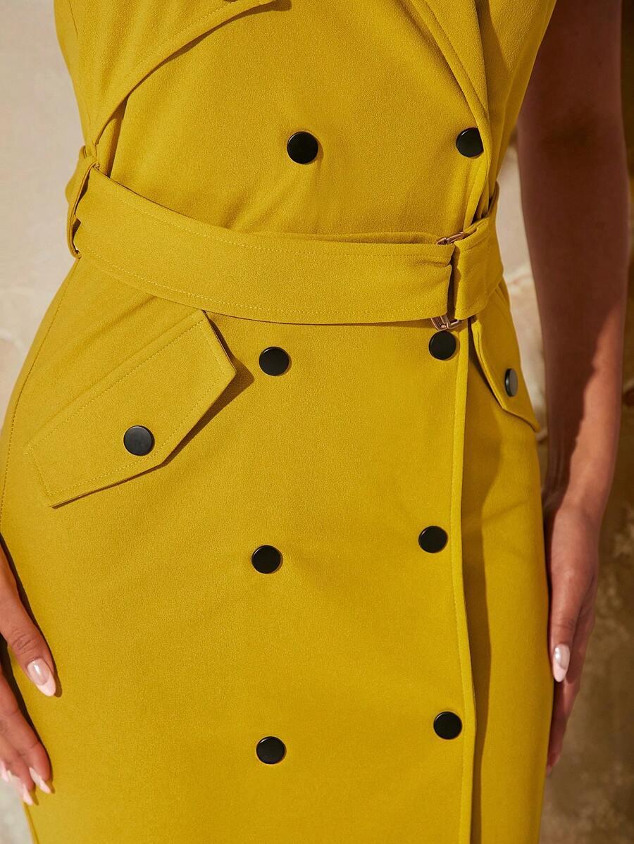 SHEIN MIDI SUKIENKA BEZ RĘKAWÓW PK01__M