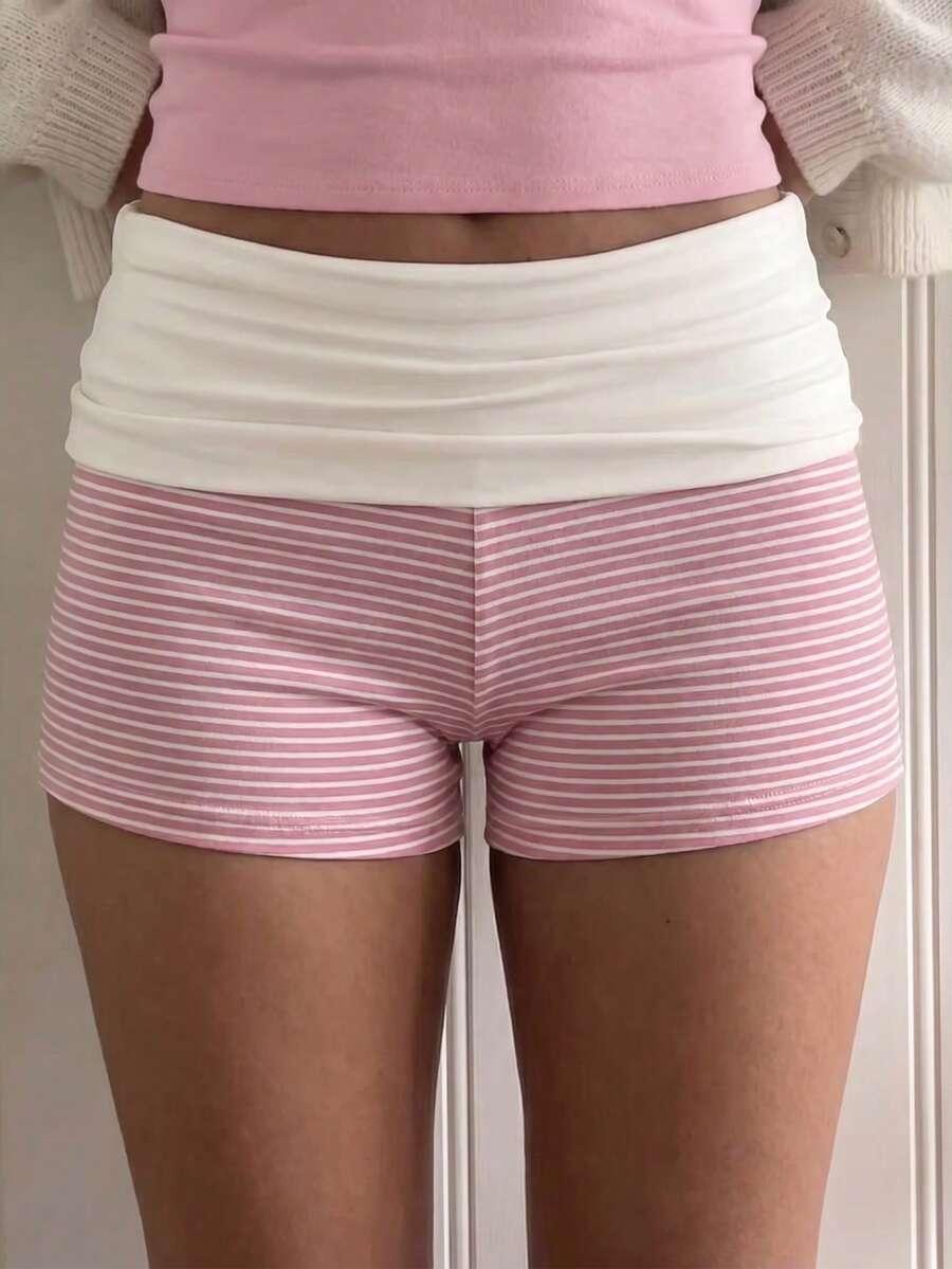 SHEIN KRÓTKIE SPODENKI W PASKI S06__M