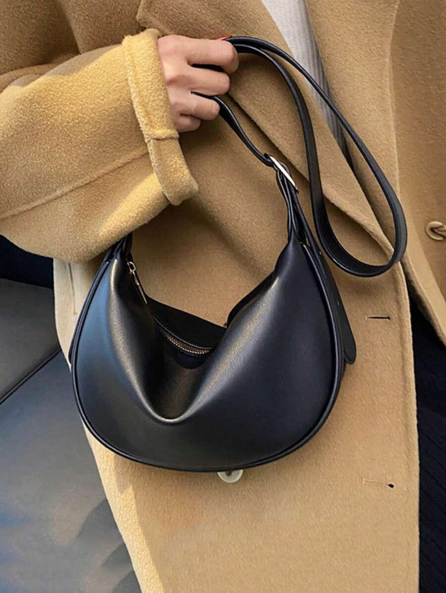 SHEIN CZARNA TOREBKA IMITACJA SKÓRY S07__28X18 CM