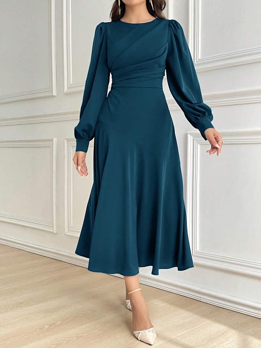 SHEIN MIDI SUKIENKA Z DŁUGIM RĘKAWEM S06__XL