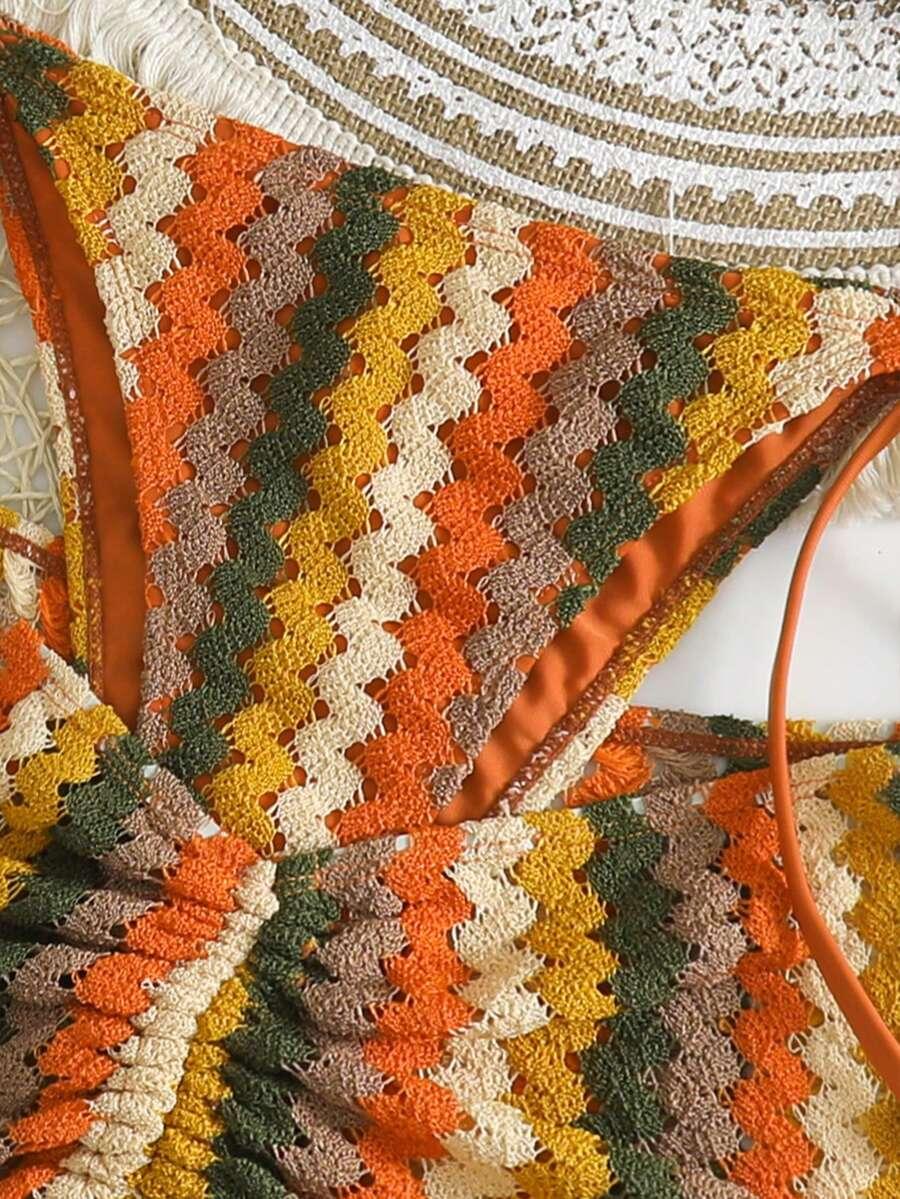 SHEIN DWUCZĘŚCIOWY STRÓJ KĄPIELOWY SPÓDNICA KOMPLET S09__M