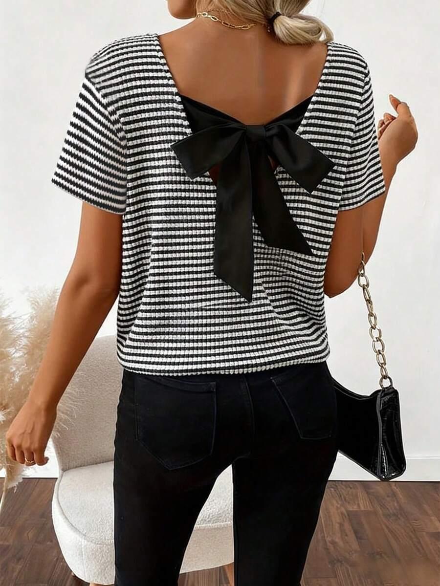 SHEIN BLUZKA KRÓTKI RĘKAW PASKI S06__52