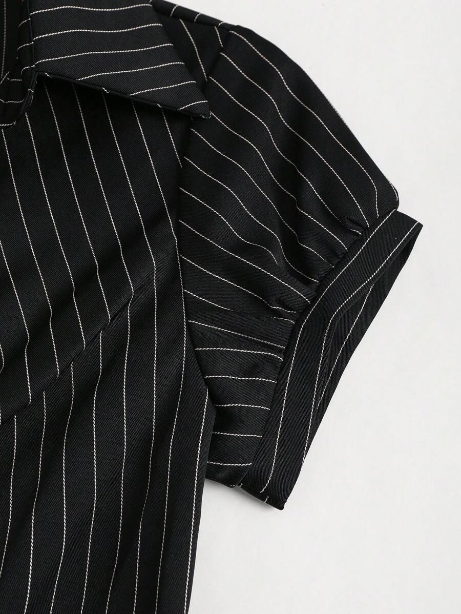 SHEIN CZARNA KOSZULA W PASKI S06__S