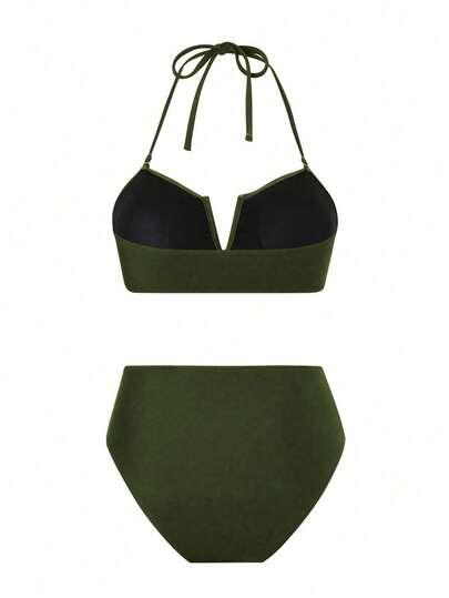 SHEIN TRZYCZĘŚCIOWY KOMPLET BIKINI S09__S