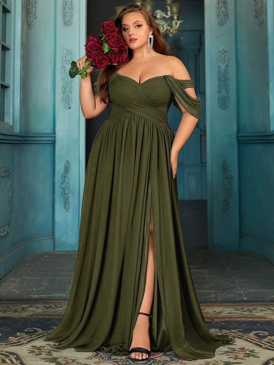 SHEIN ZIELONA MAXI SUKIENKA S06__50