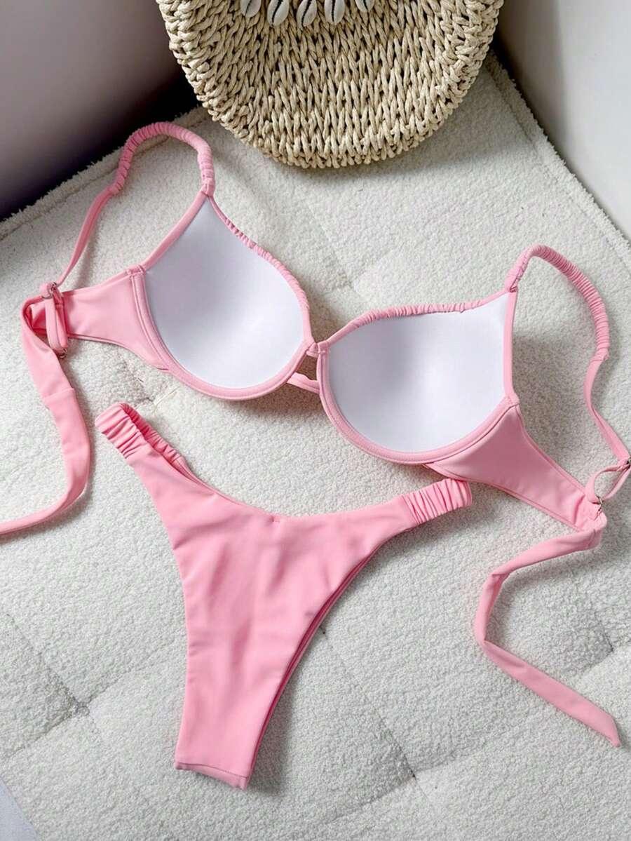 SHEIN DWUCZĘŚCIOWY STRÓJ KĄPIELOWY S09__L