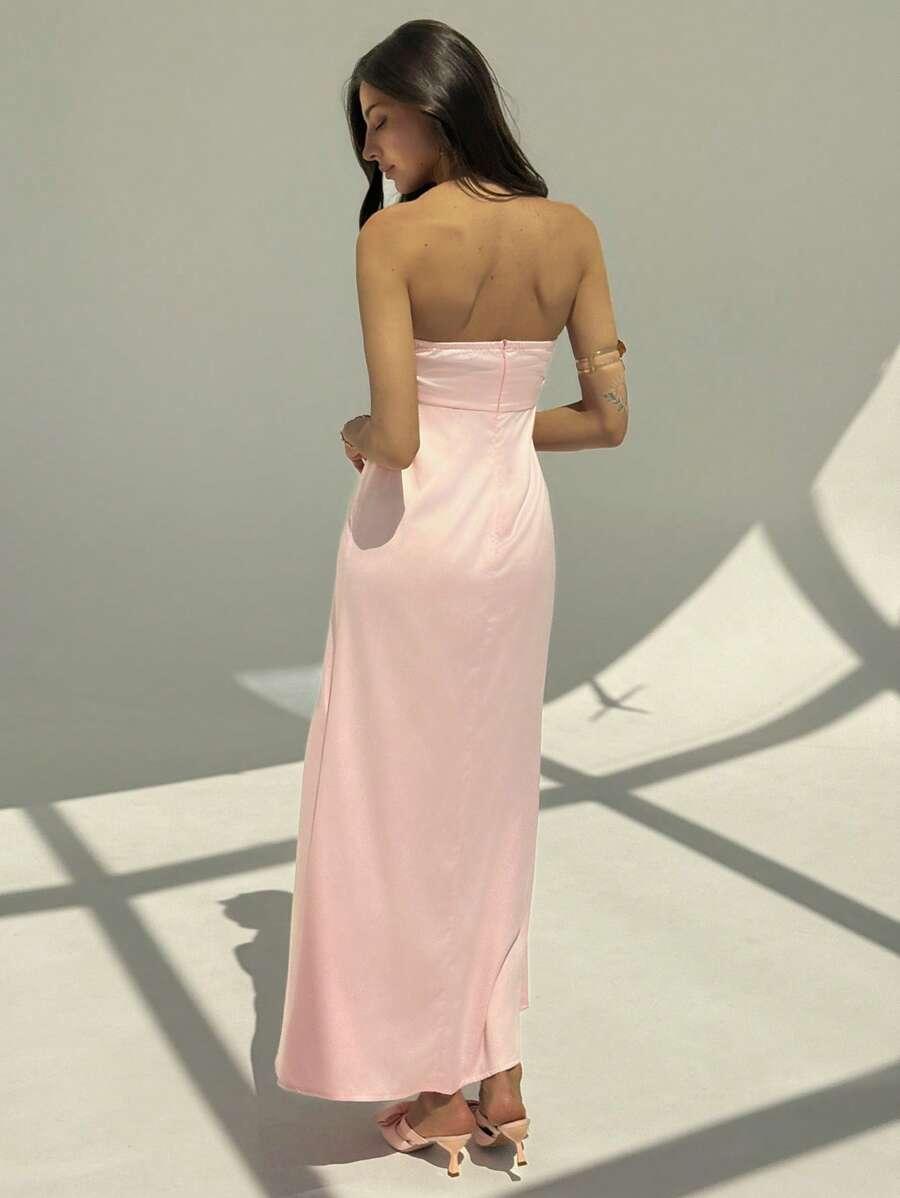 SHEIN RÓŻOWA MAXI SUKIENKA S06__M