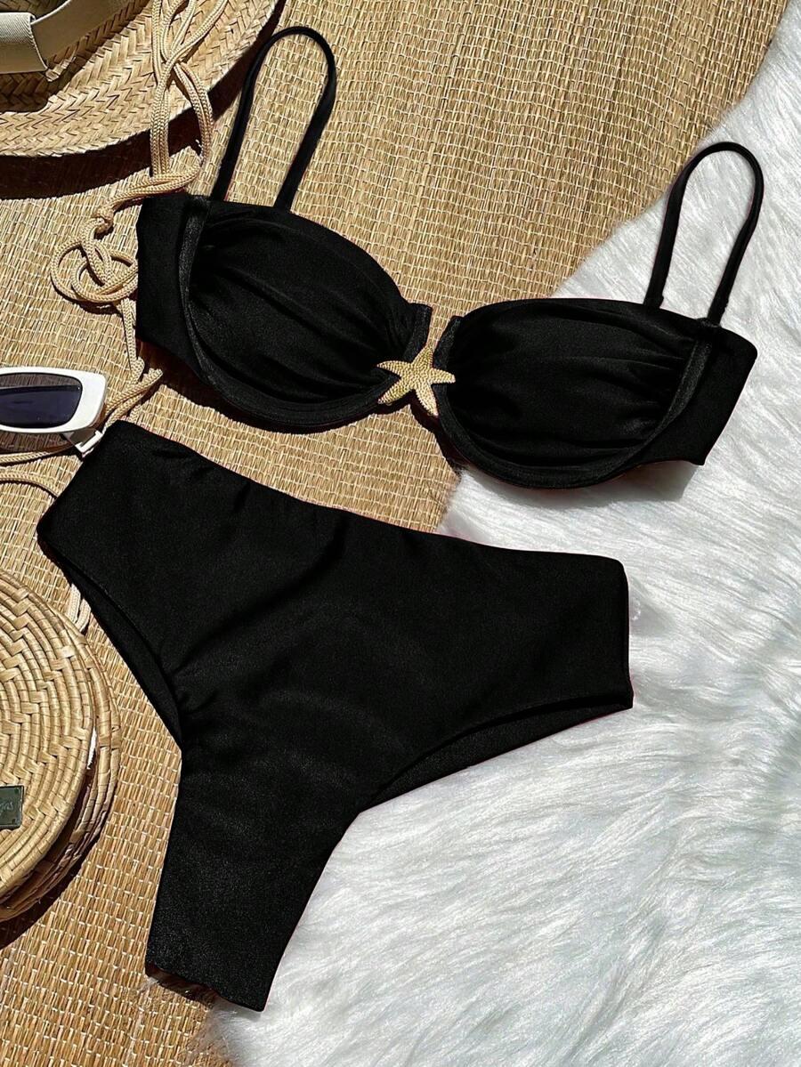 SHEIN DWUCZĘŚCIOWY STRÓJ KĄPIELOWY S09__M