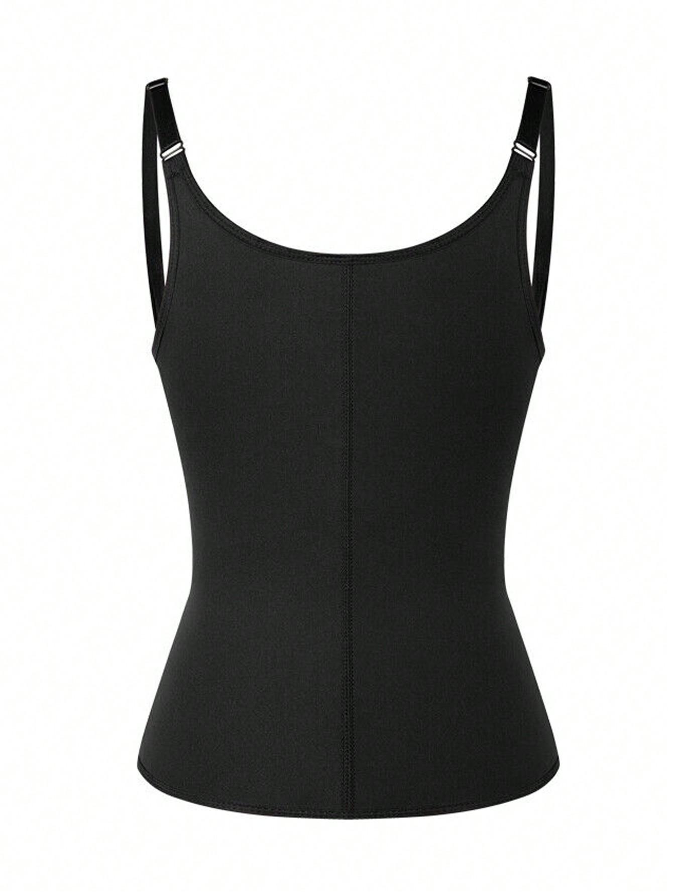 SHEIN CZARNY TOP MODELUJĄCY S06__L