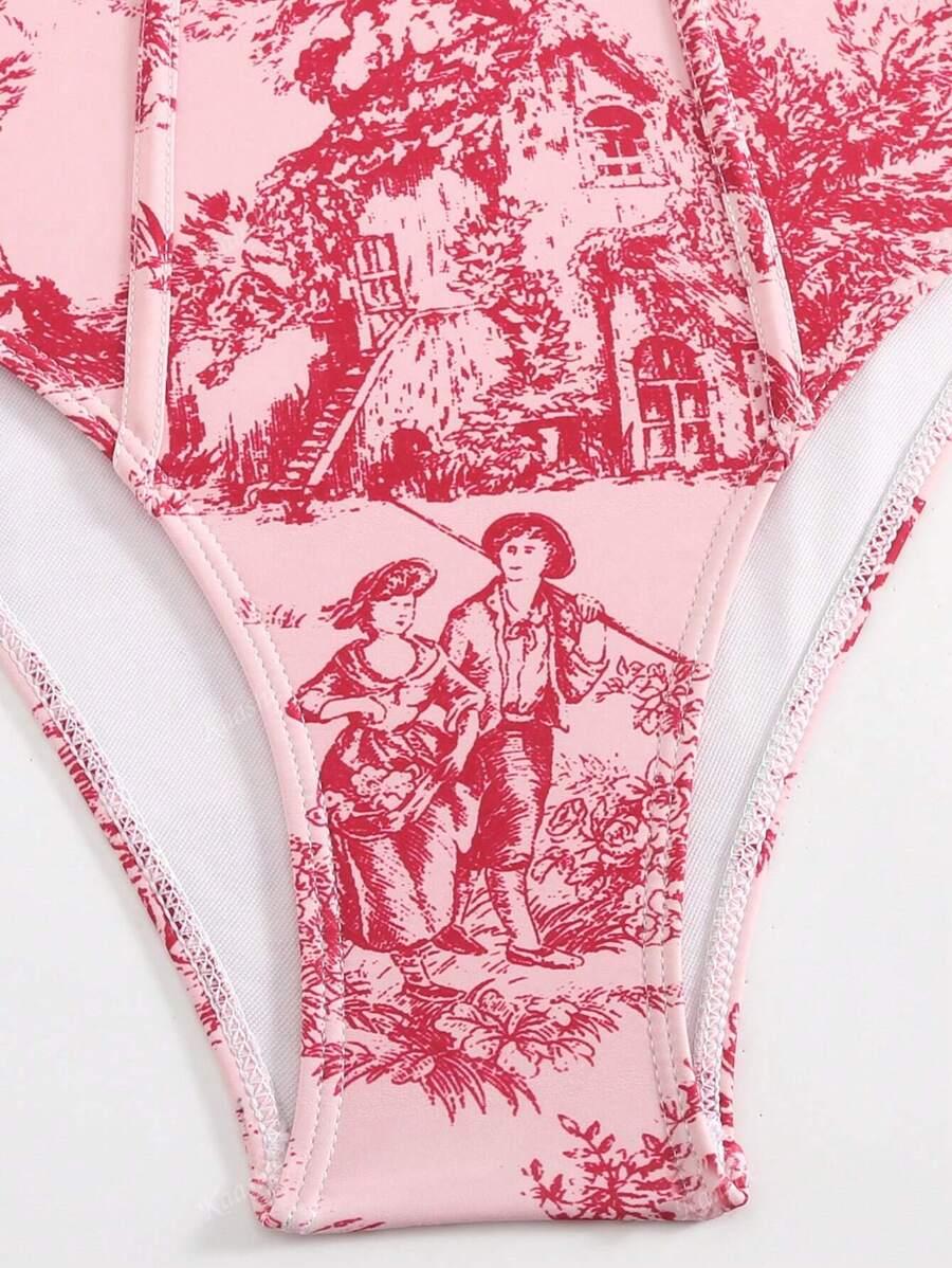 SHEIN JEDNOCZĘŚCIOWY STRÓJ KĄPIELOWY SPÓDNICA KOMPLET S09__XL