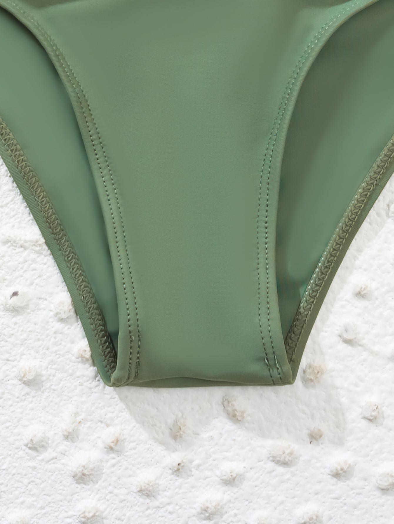 SHEIN ZIELONY DÓŁ OD BIKINI S09__M