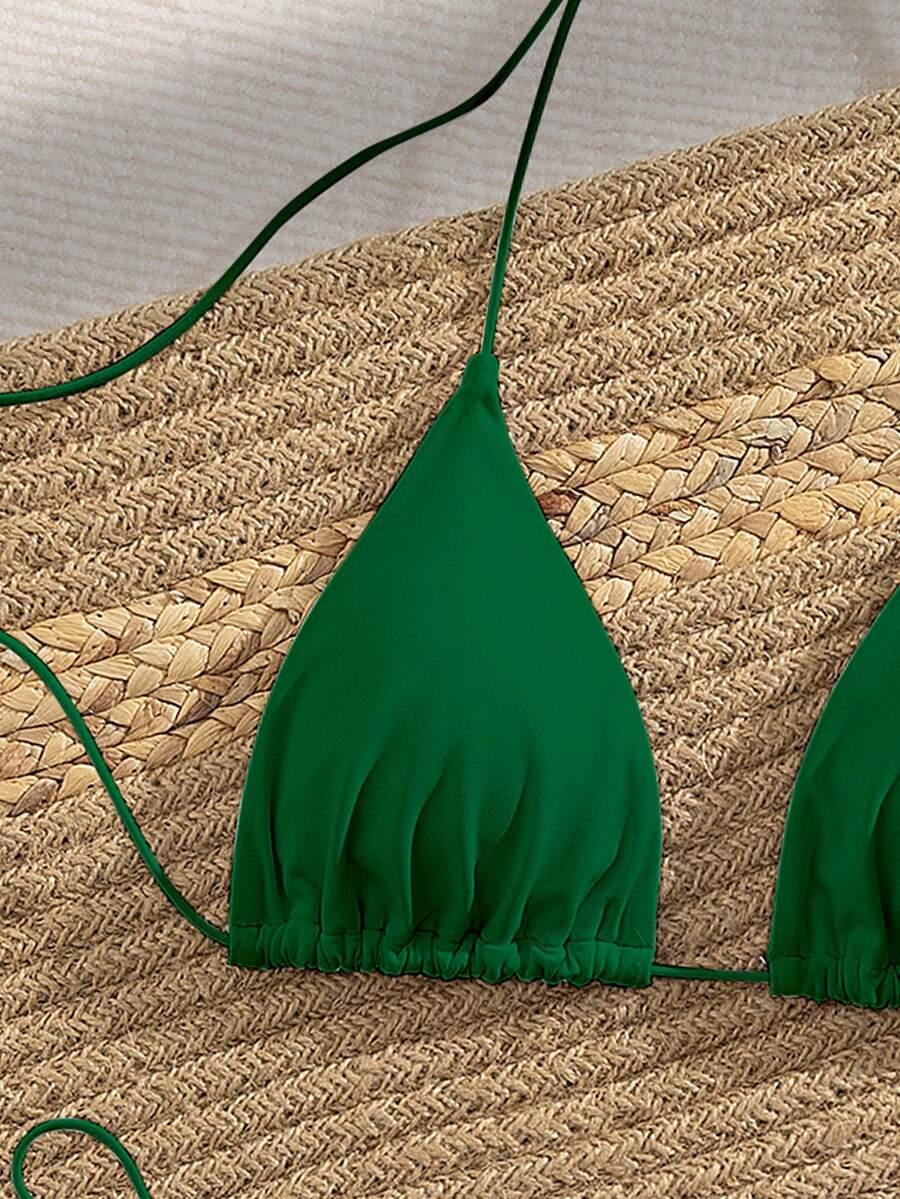 SHEIN ZIELONY DWUCZĘŚCIOWY STRÓJ KĄPIELOWY S09__XS