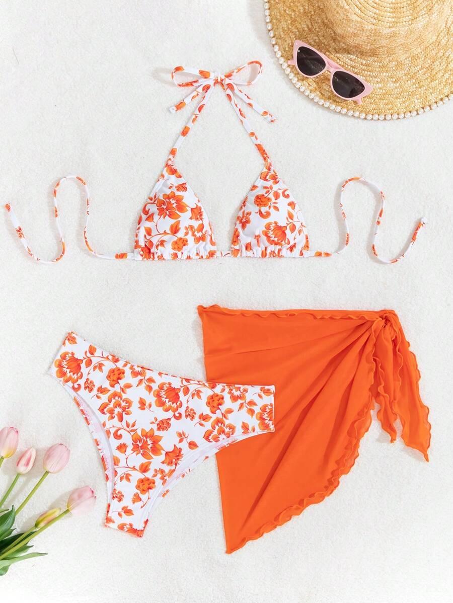 SHEIN 3-CZĘŚCIOWY STRÓJ KĄPIELOWY S09__M
