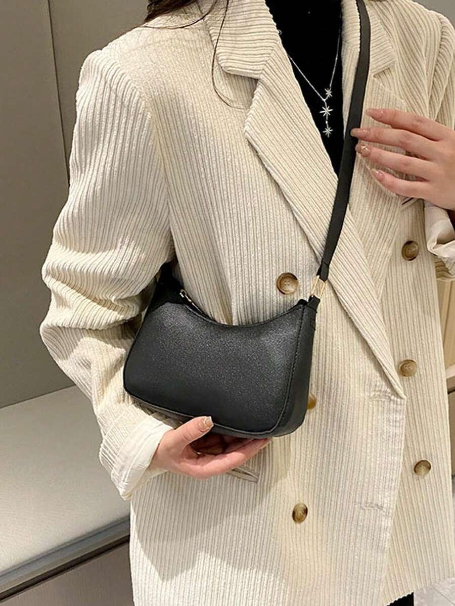 SHEIN CZARNA TOREBKA NA RAMIĘ S07__20X15CM