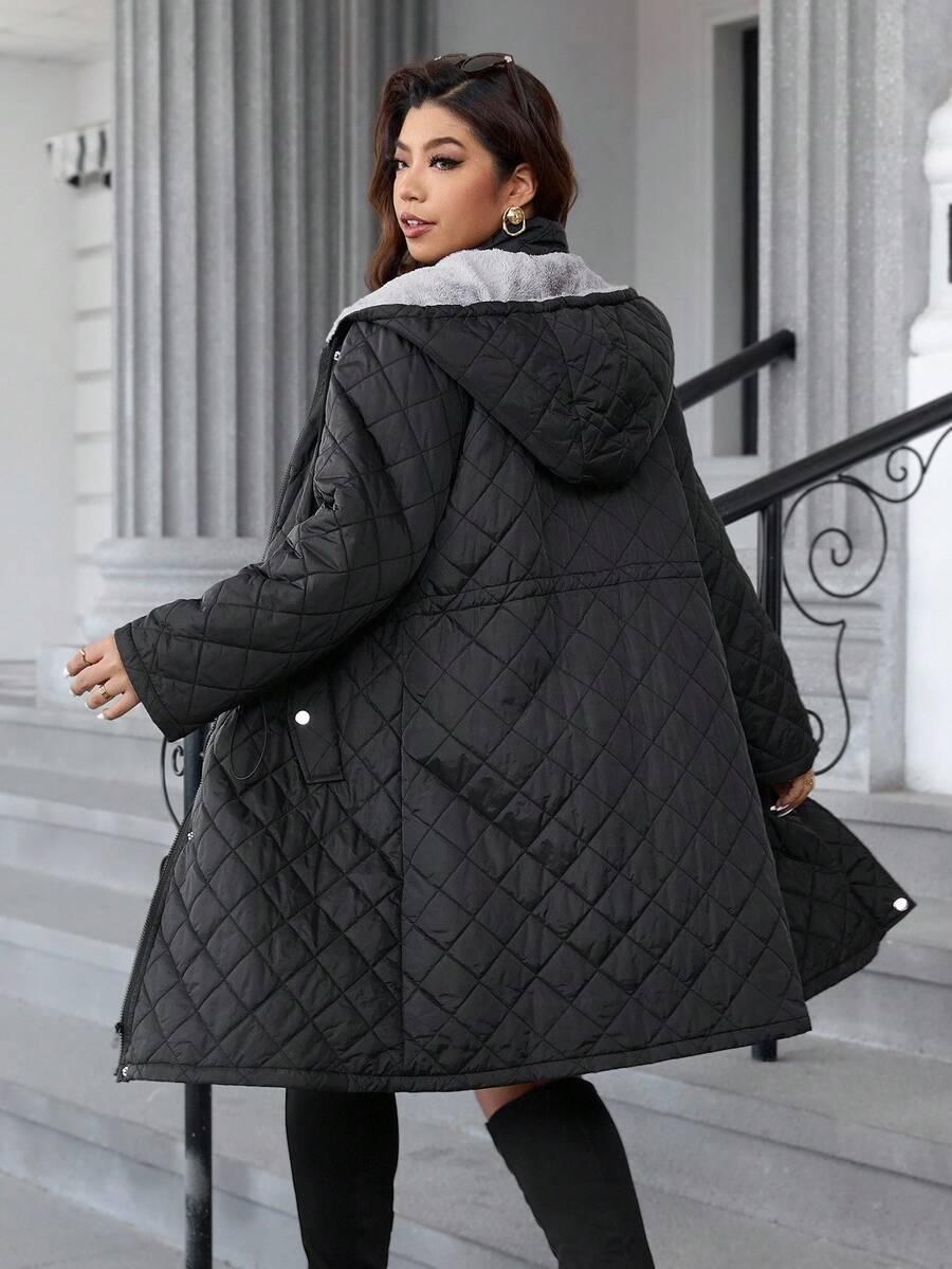 SHEIN CZARNA PIKOWANA KURTKA W01__XXL
