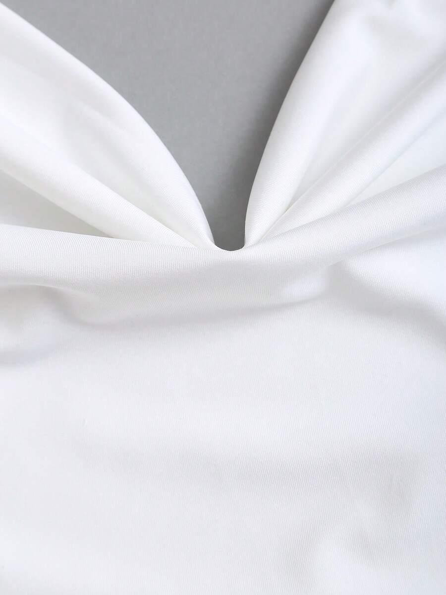 SHEIN BIAŁY TOP WIĄZANIE S06__S