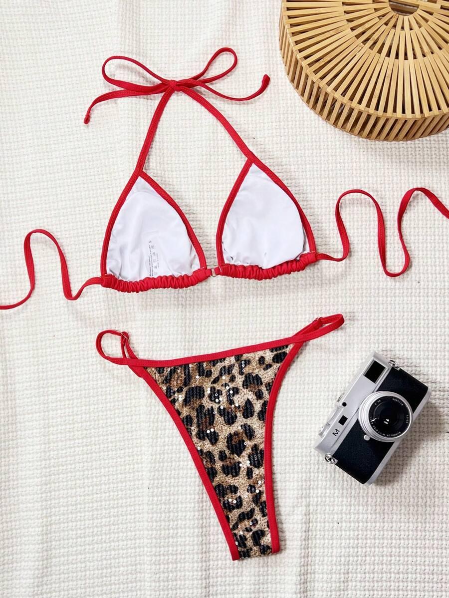 SHEIN DÓŁ OD BIKINI ANIMAL PRINT S09__M
