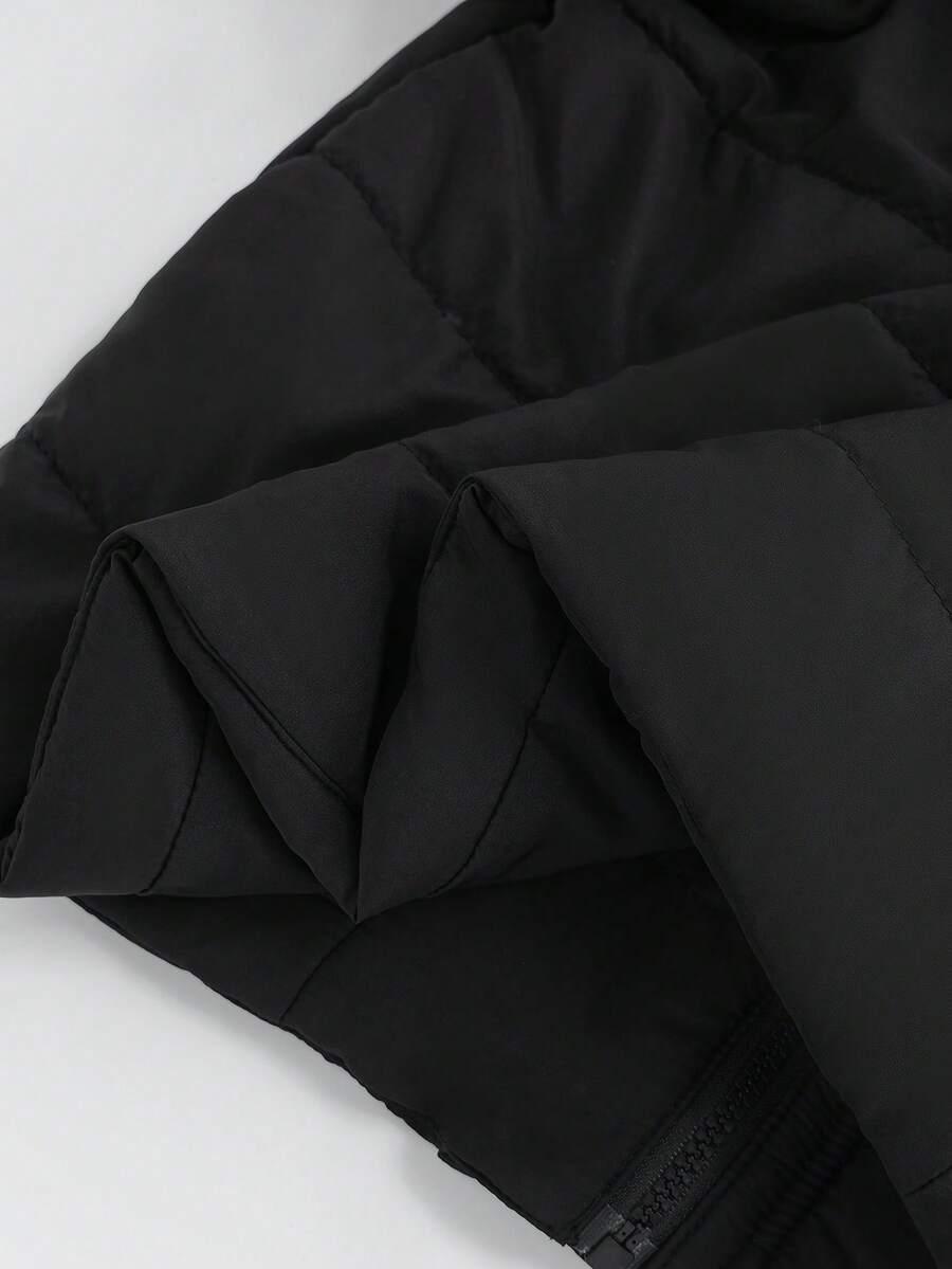 SHEIN CZARNA PIKOWANA KURTKA W01__S